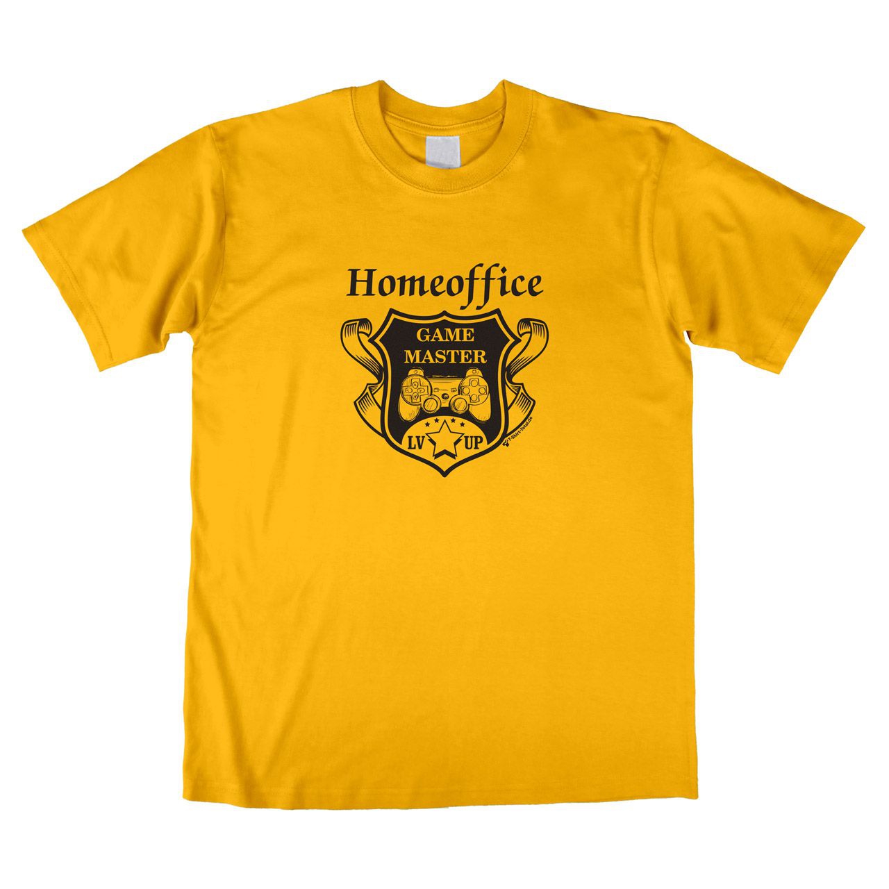 Homeoffice Unisex T-Shirt gelb Large