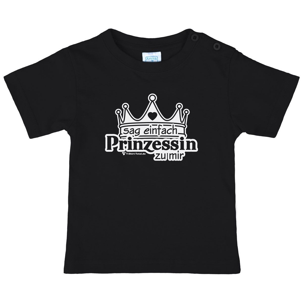 Einfach Prinzessin Kinder T-Shirt schwarz 80 / 86