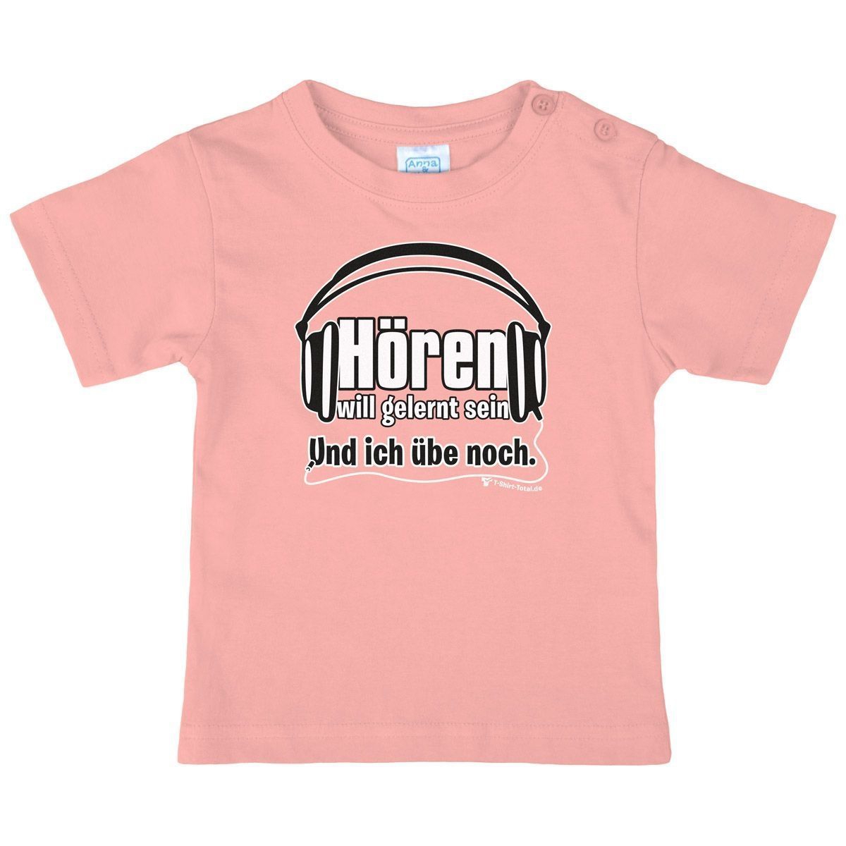 Hören will gelernt sein Kinder T-Shirt rosa 104