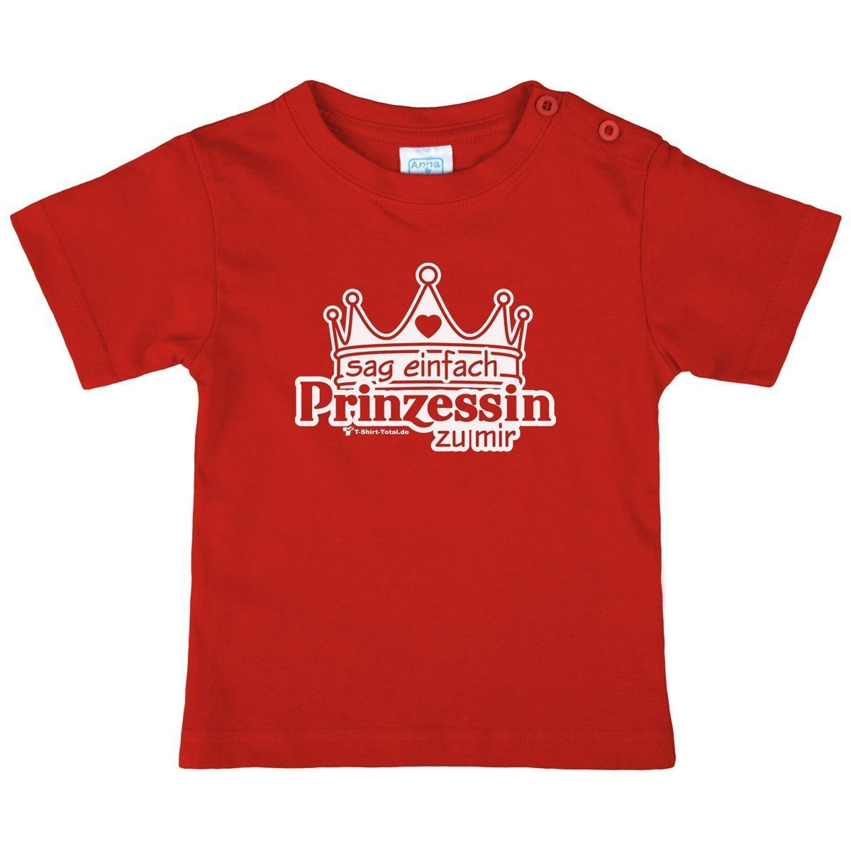 Einfach Prinzessin Kinder T-Shirt rot 80 / 86