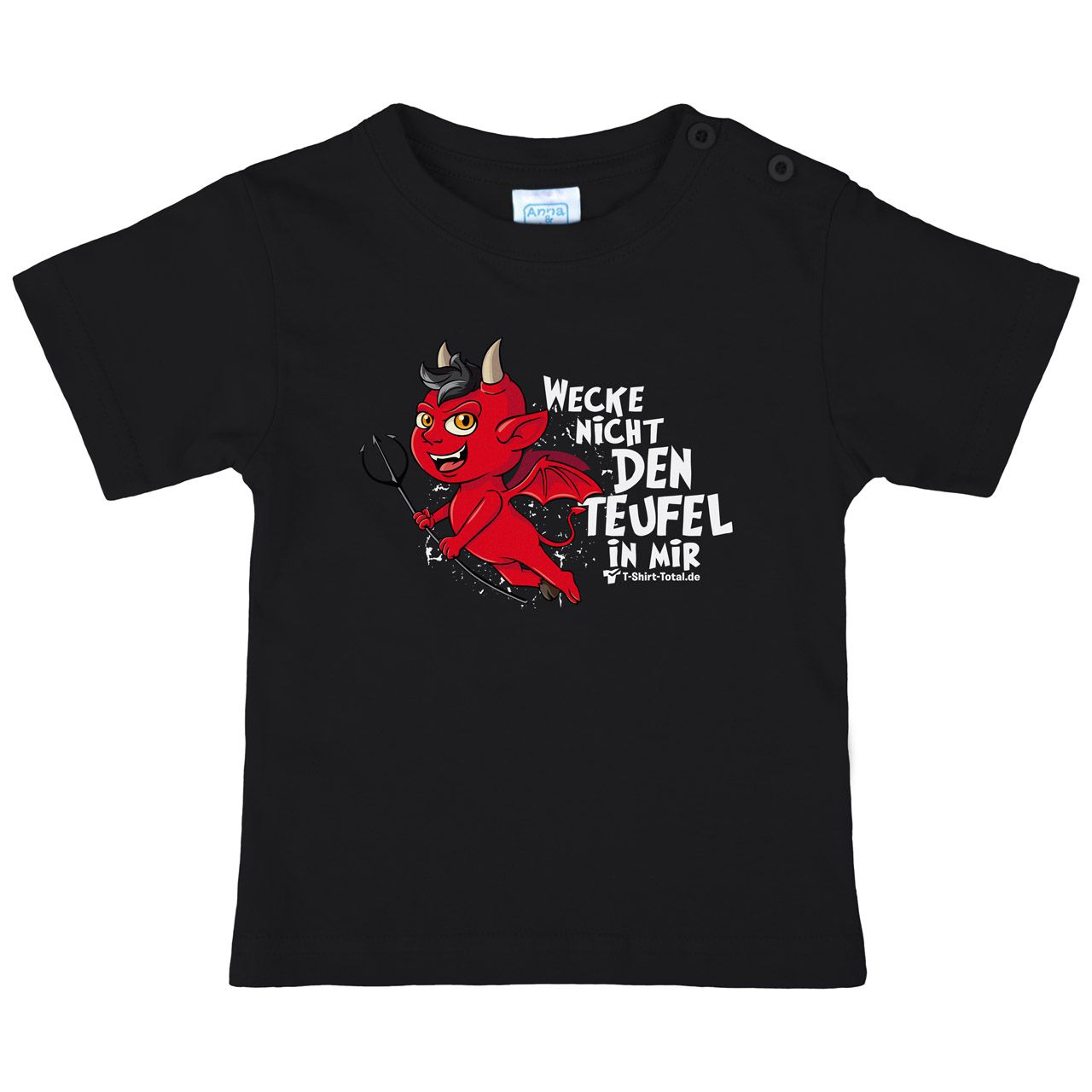 Wecke nicht den Teufel in mir Kinder T-Shirt schwarz 110 / 116
