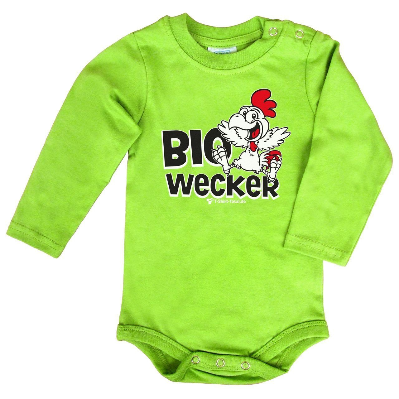 Bio Wecker Baby Body Langarm hellgrün 68 / 74