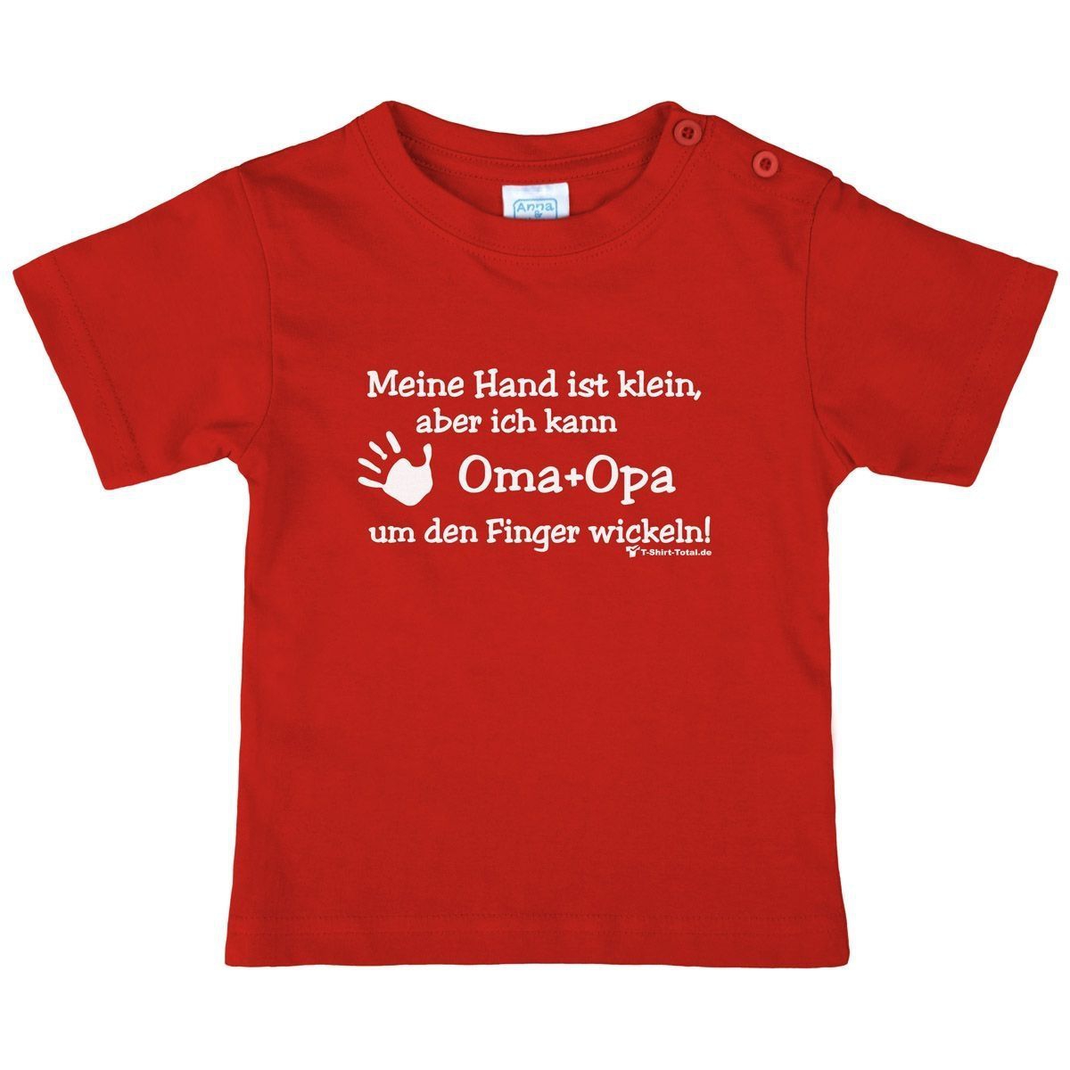 Kleine Hand Oma Opa Kinder T-Shirt rot 104