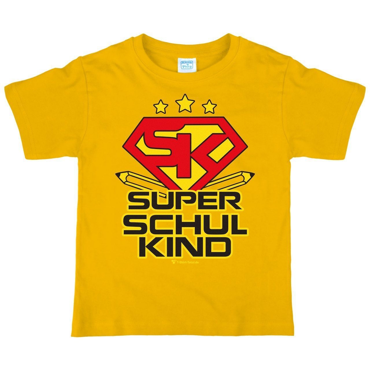 Super Schulkind Kinder T-Shirt gelb 122 / 128