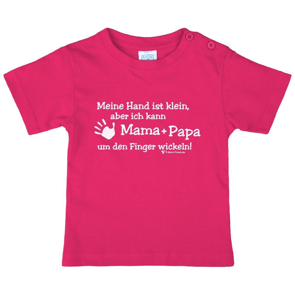 Kleine Hand Mama Papa Kinder T-Shirt pink 68 / 74