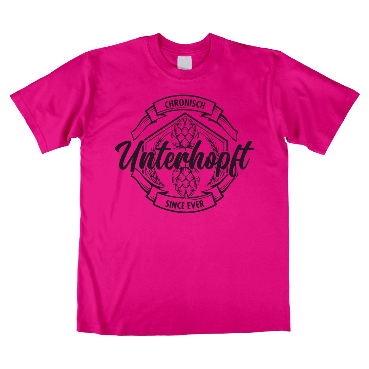 Unterhopft Unisex T-Shirt pink Medium