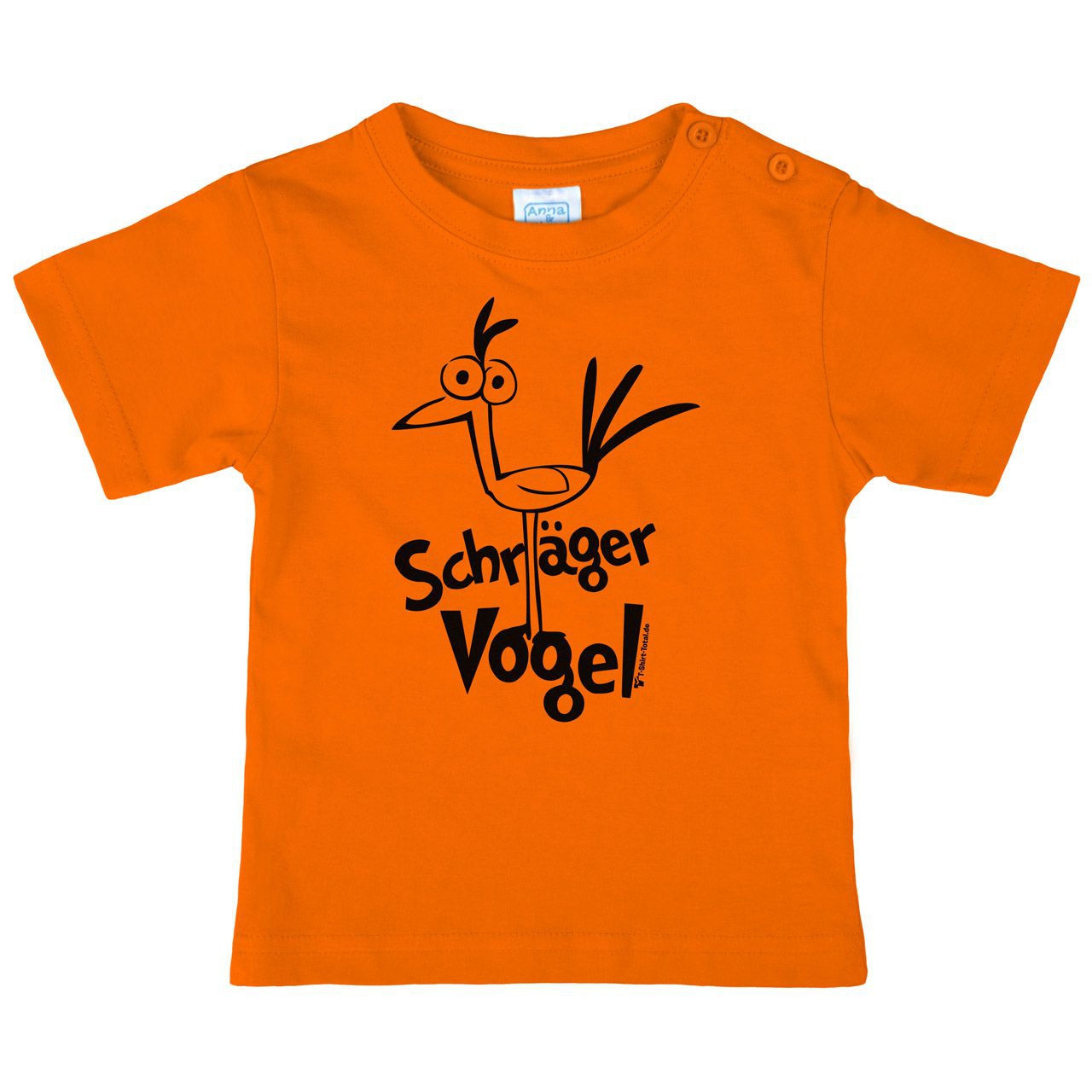Schräger Vogel Kinder T-Shirt orange 134 / 140