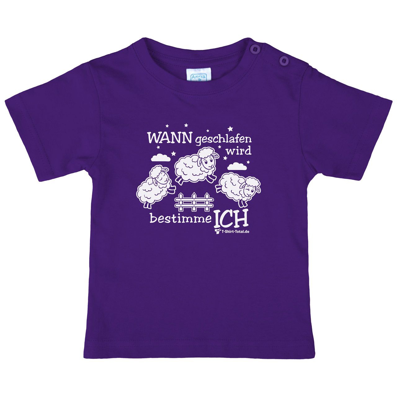Wann geschlafen wird Kinder T-Shirt lila 68 / 74