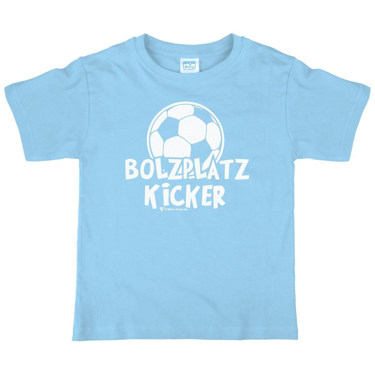 Bolzplatz Kicker Kinder T-Shirt hellblau 134 / 140