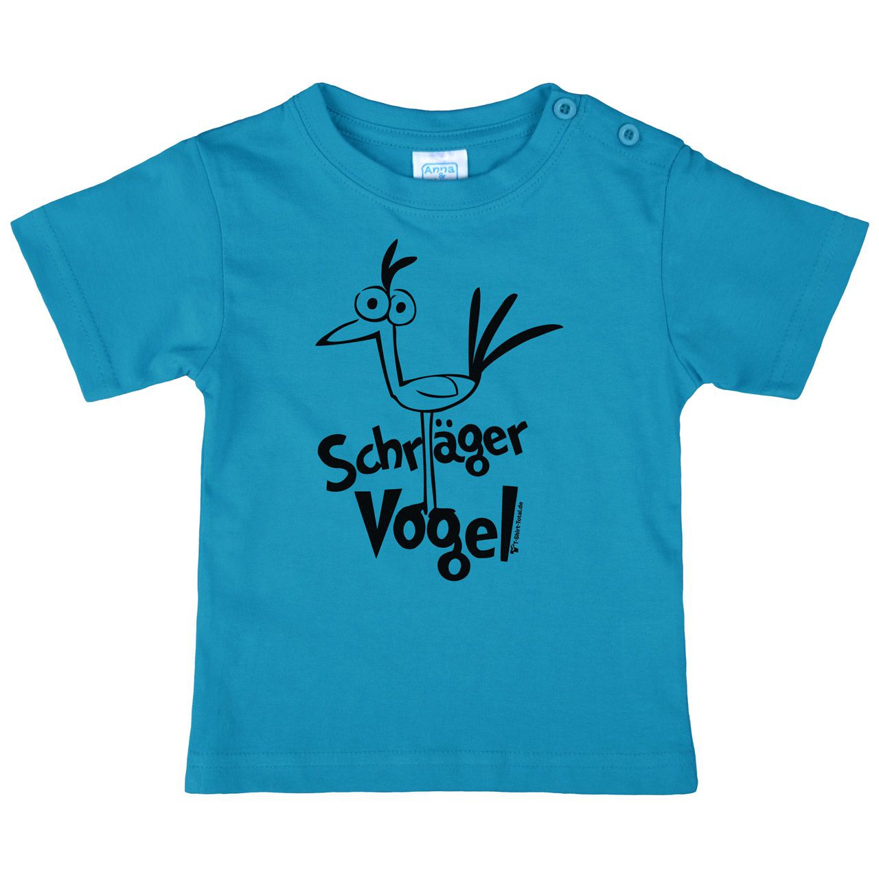 Schräger Vogel Kinder T-Shirt türkis 134 / 140