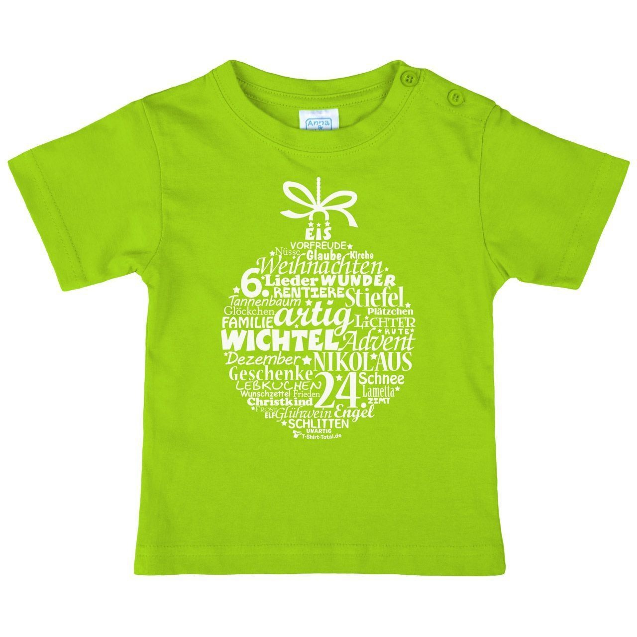 Christbaumkugel Kinder T-Shirt hellgrün 134 / 140
