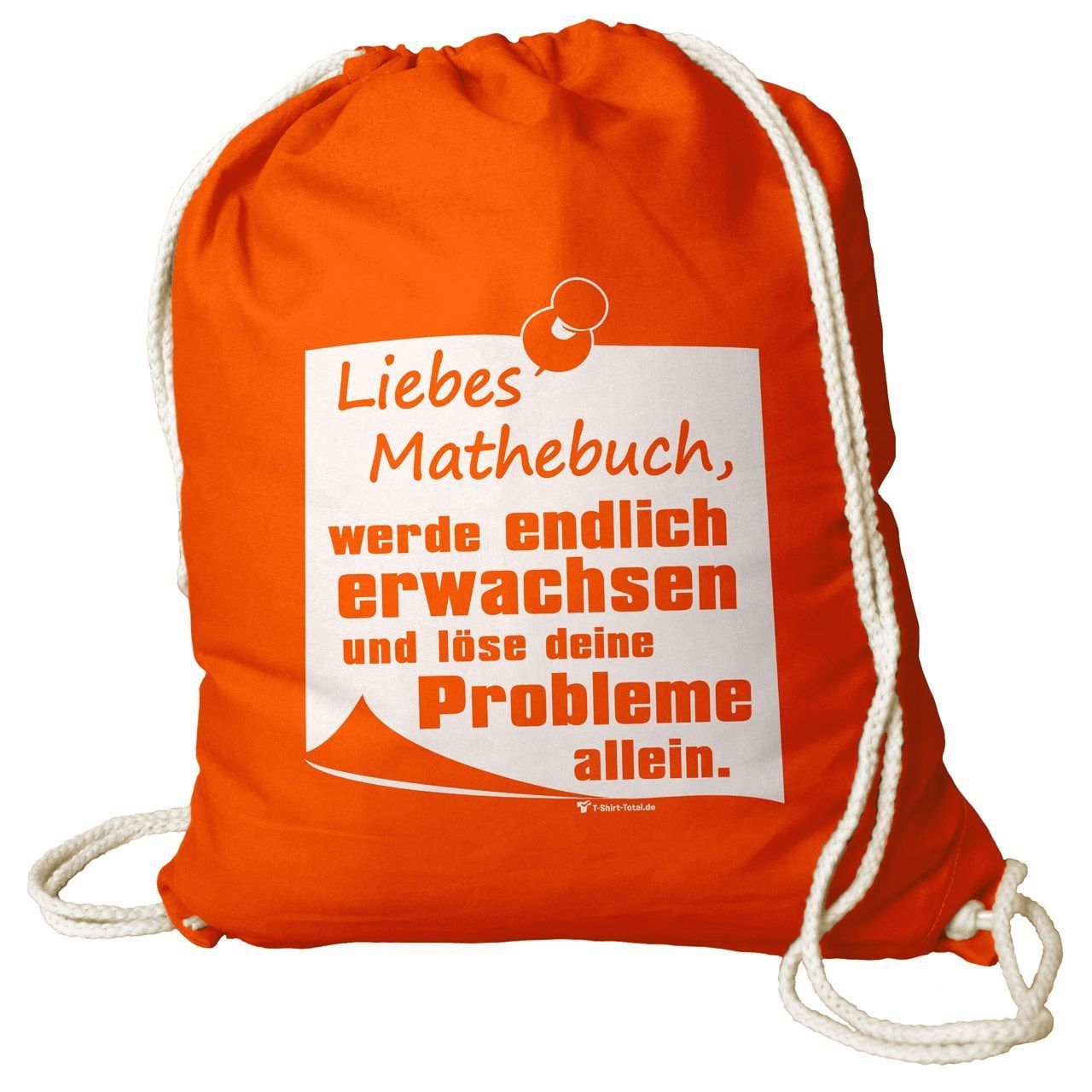 Liebes Mathebuch Rucksack Beutel orange