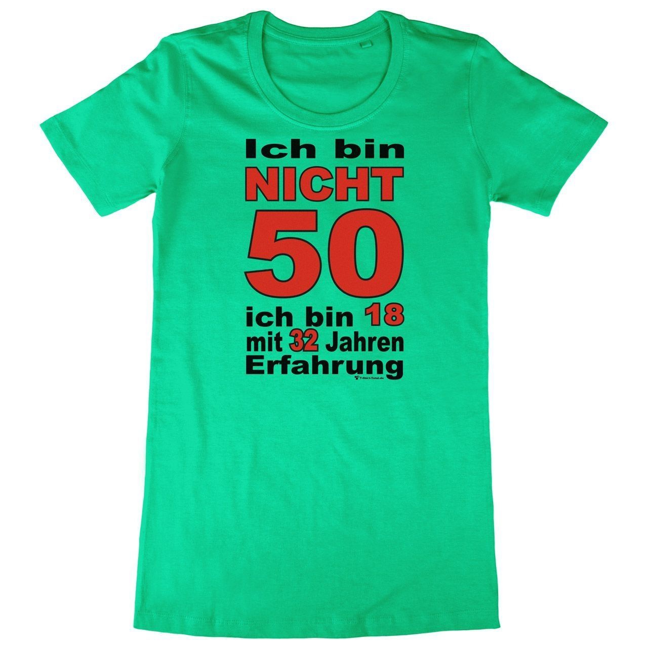 Bin nicht 50 Woman Long Shirt grün Medium