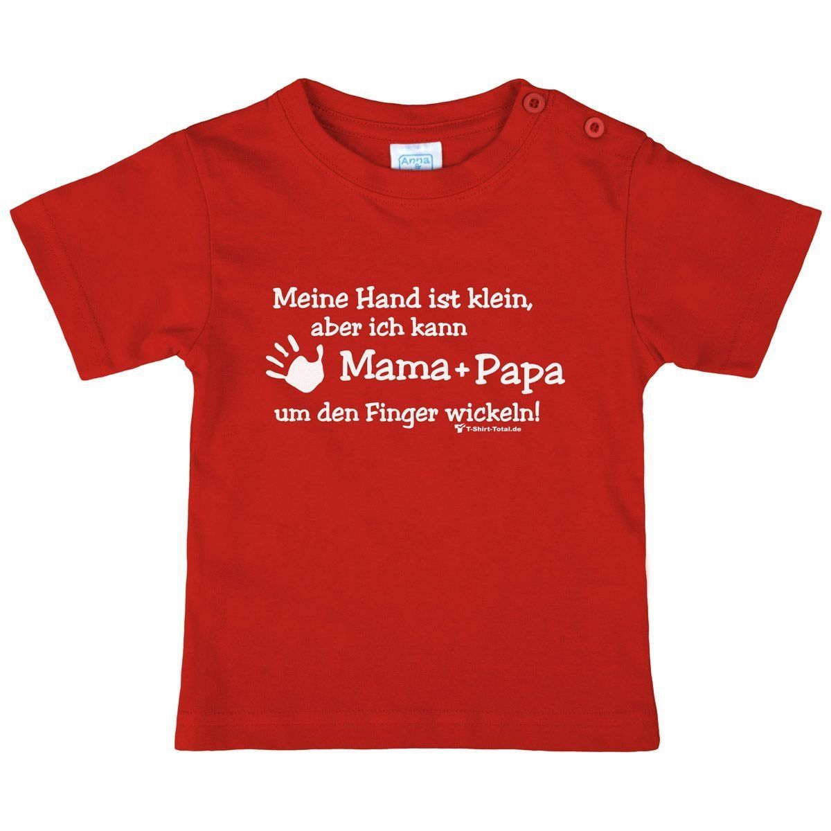 Kleine Hand Mama Papa Kinder T-Shirt rot 68 / 74