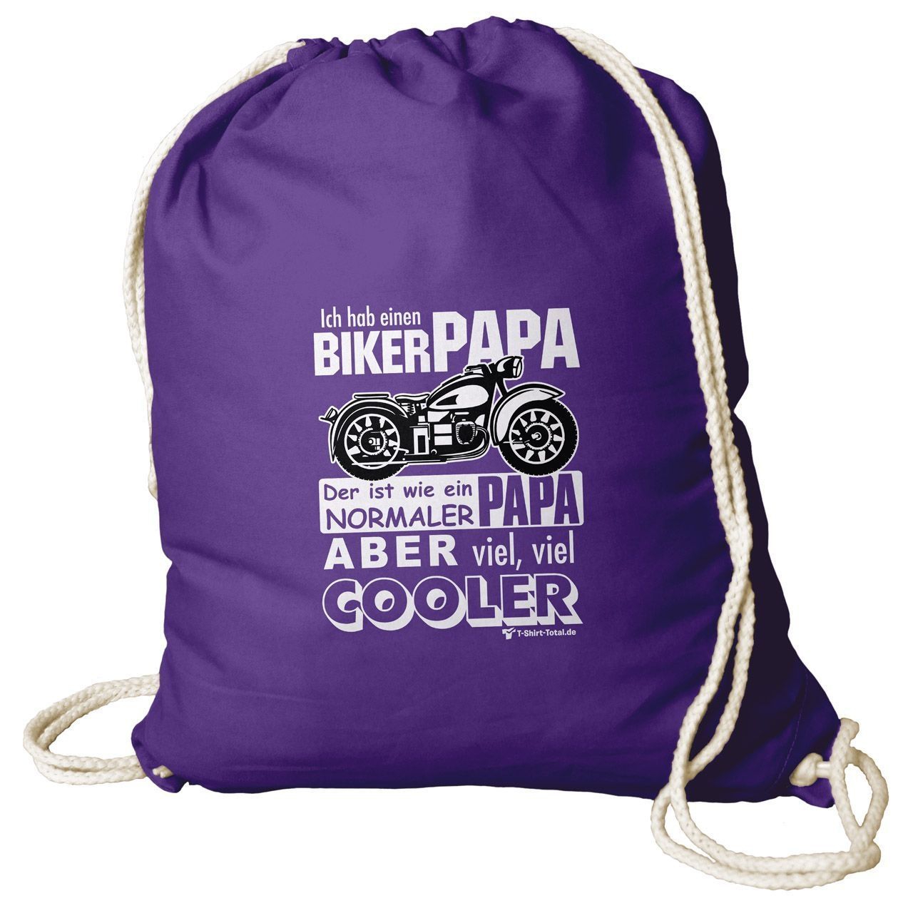 Biker Papa Rucksack Beutel lila