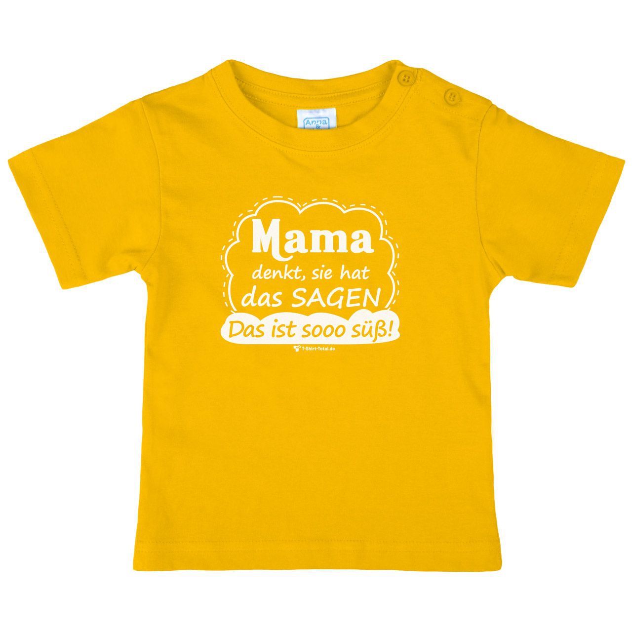 Mama denkt Kinder T-Shirt gelb 92