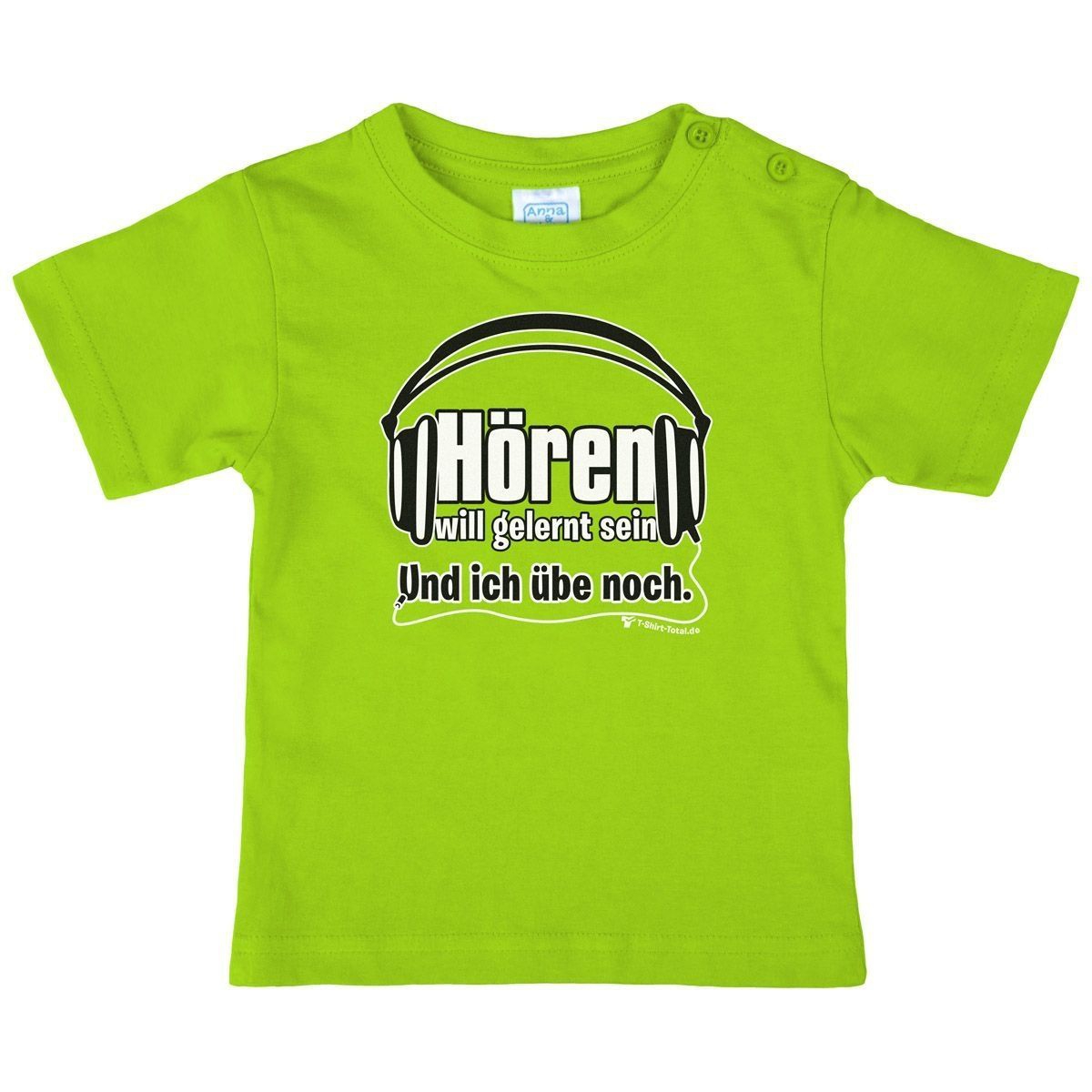 Hören will gelernt sein Kinder T-Shirt hellgrün 104