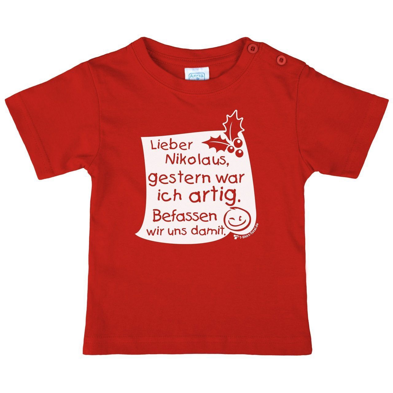 Lieber Nikolaus Kinder T-Shirt rot 98