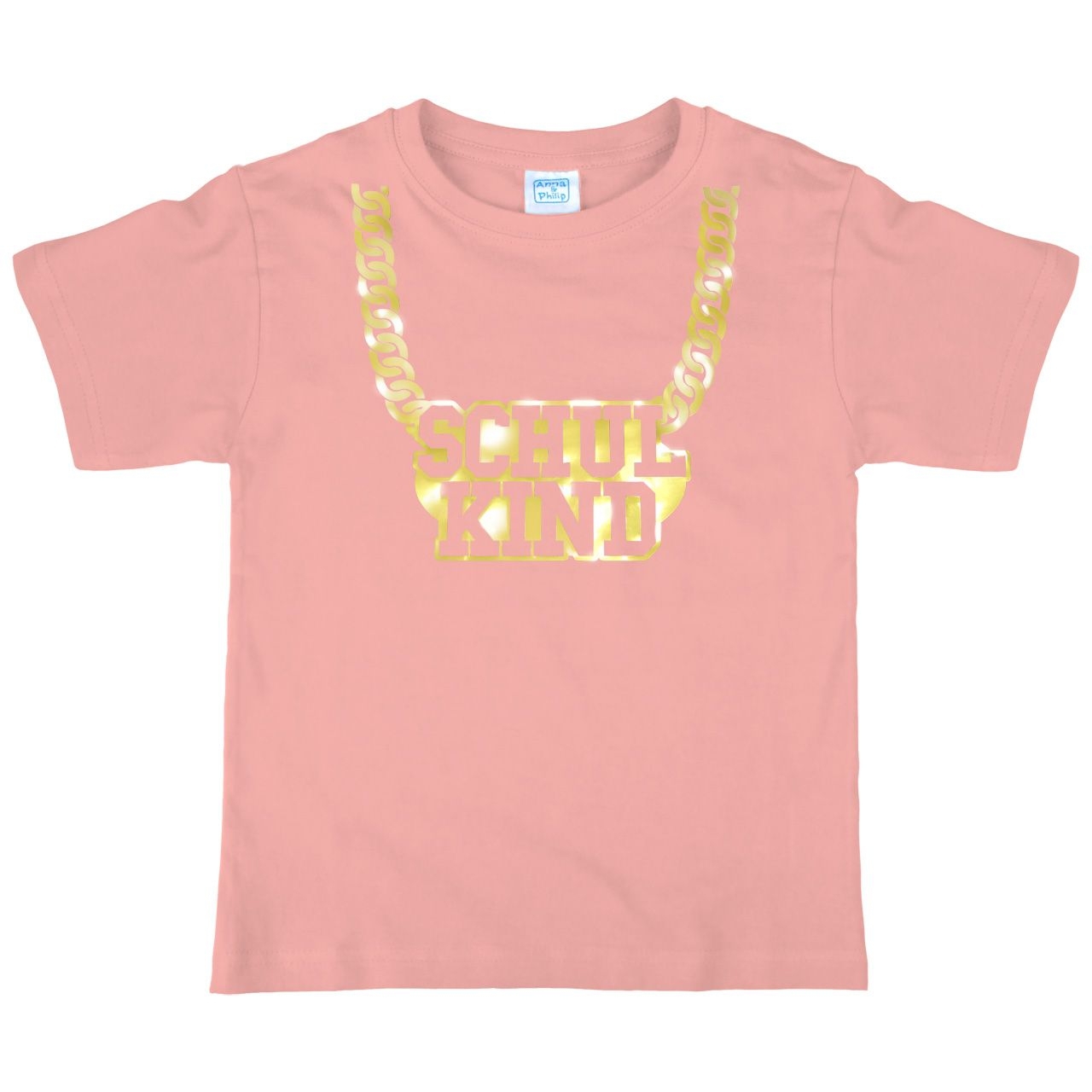 Schulkind Goldkette Kinder T-Shirt rosa 110 / 116
