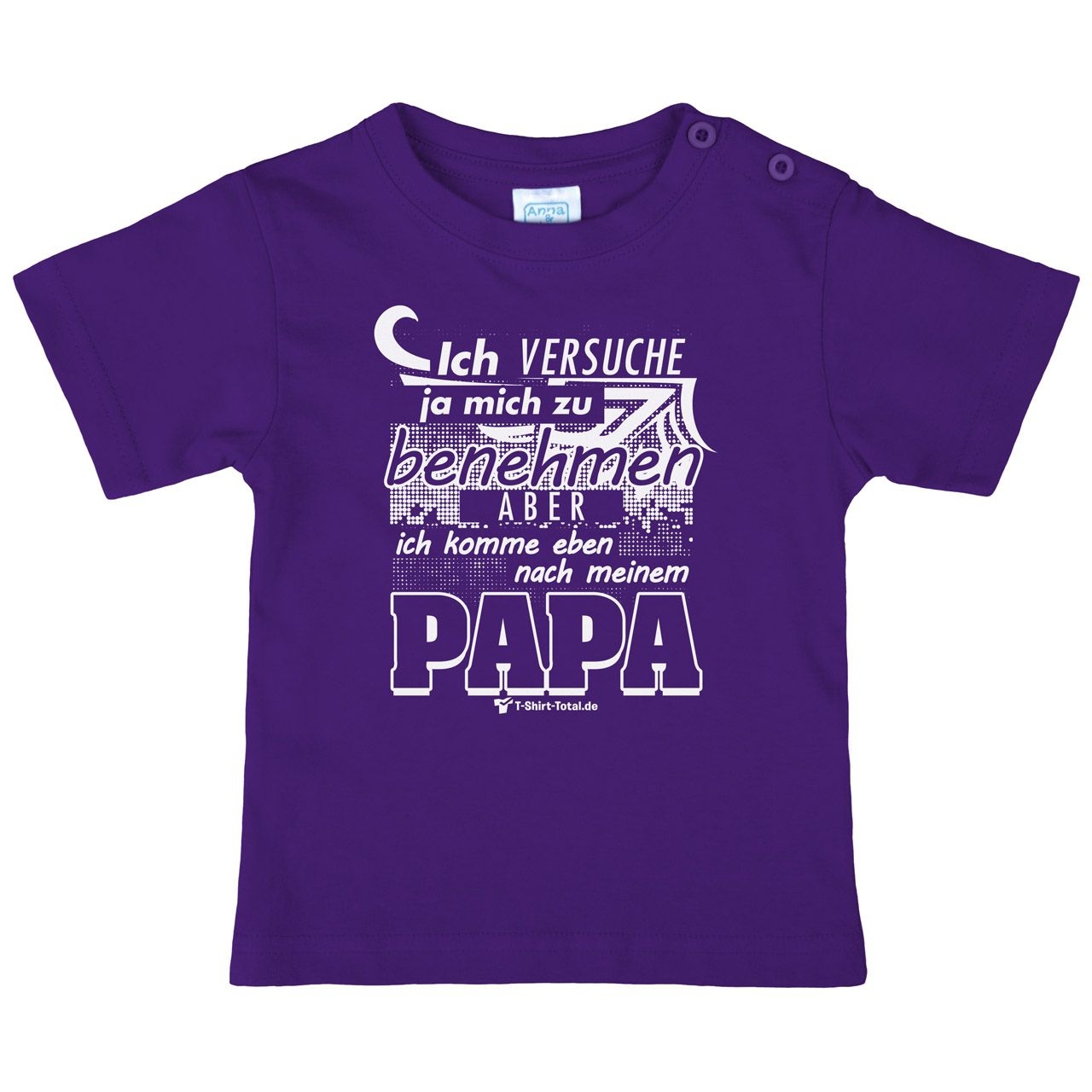 Komme nach Papa Kinder T-Shirt lila 92