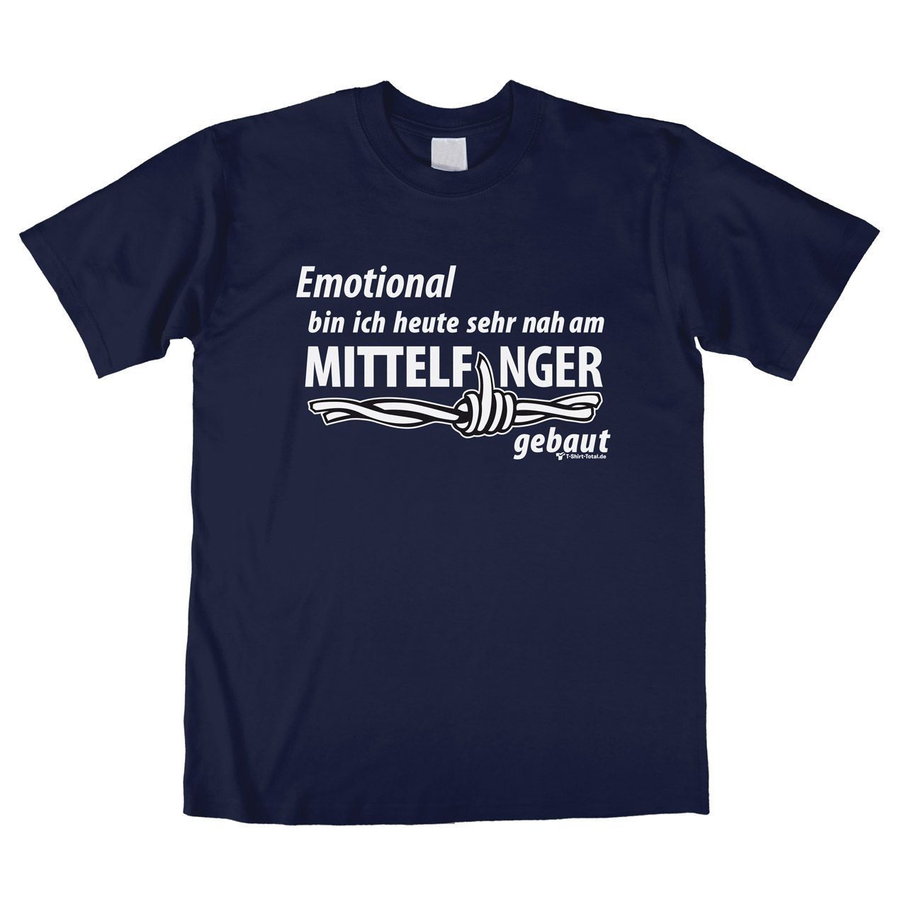 Mittelfinger Unisex T-Shirt navy Extra Large