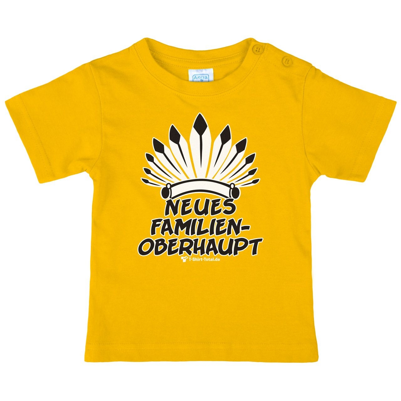 Familienoberhaupt Kinder T-Shirt gelb 68 / 74