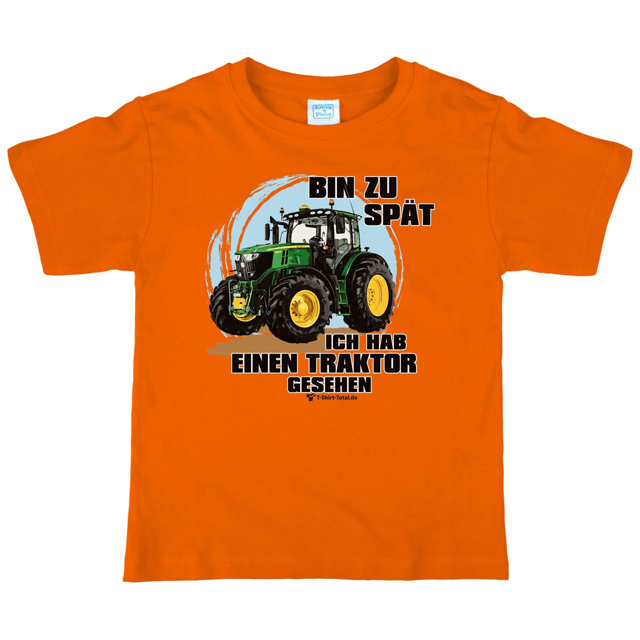 Hab einen Traktor Kinder T-Shirt orange 110 / 116