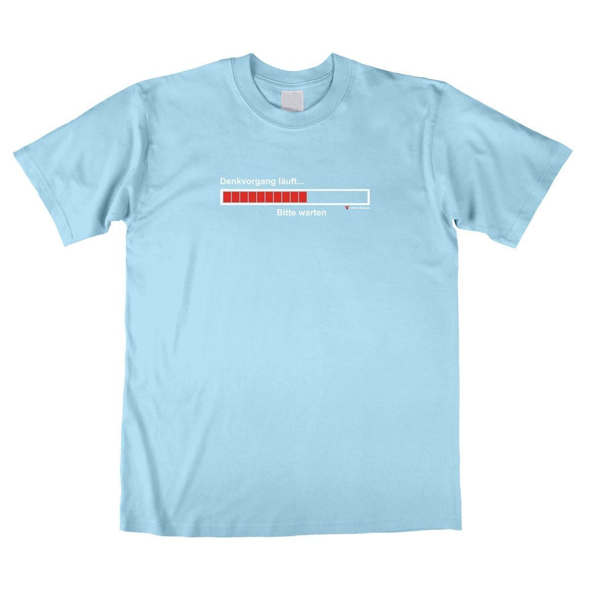 Denkvorgang Unisex T-Shirt hellblau Large