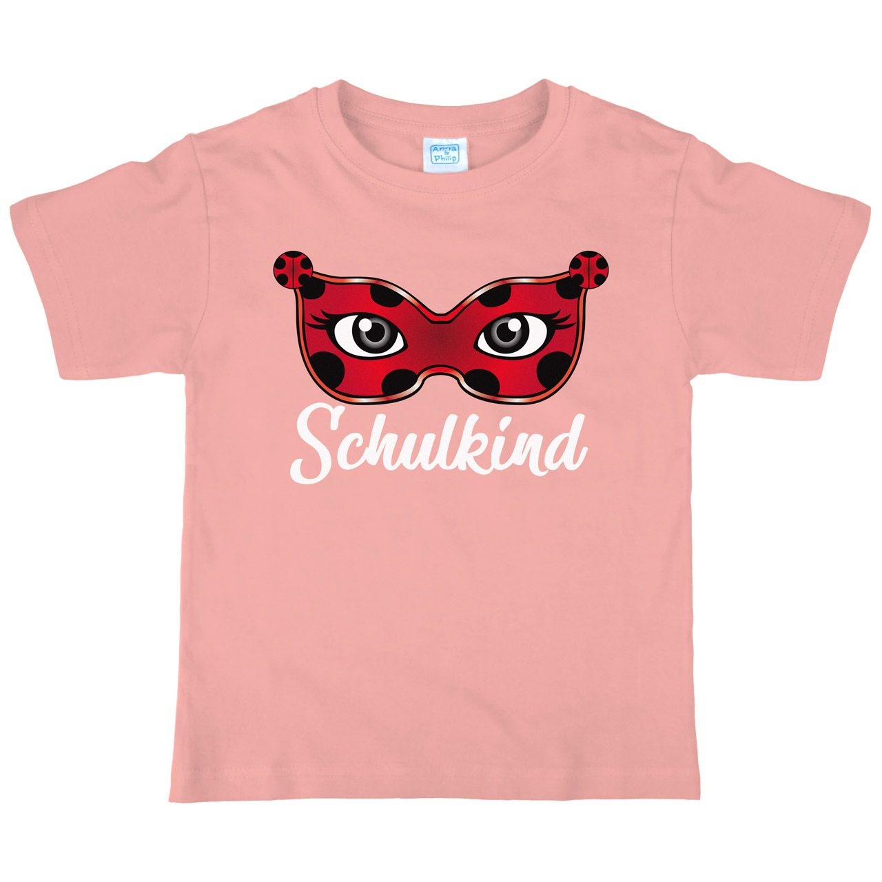 Schulkind Maske Marienkäfer Kinder T-Shirt rosa 122 / 128