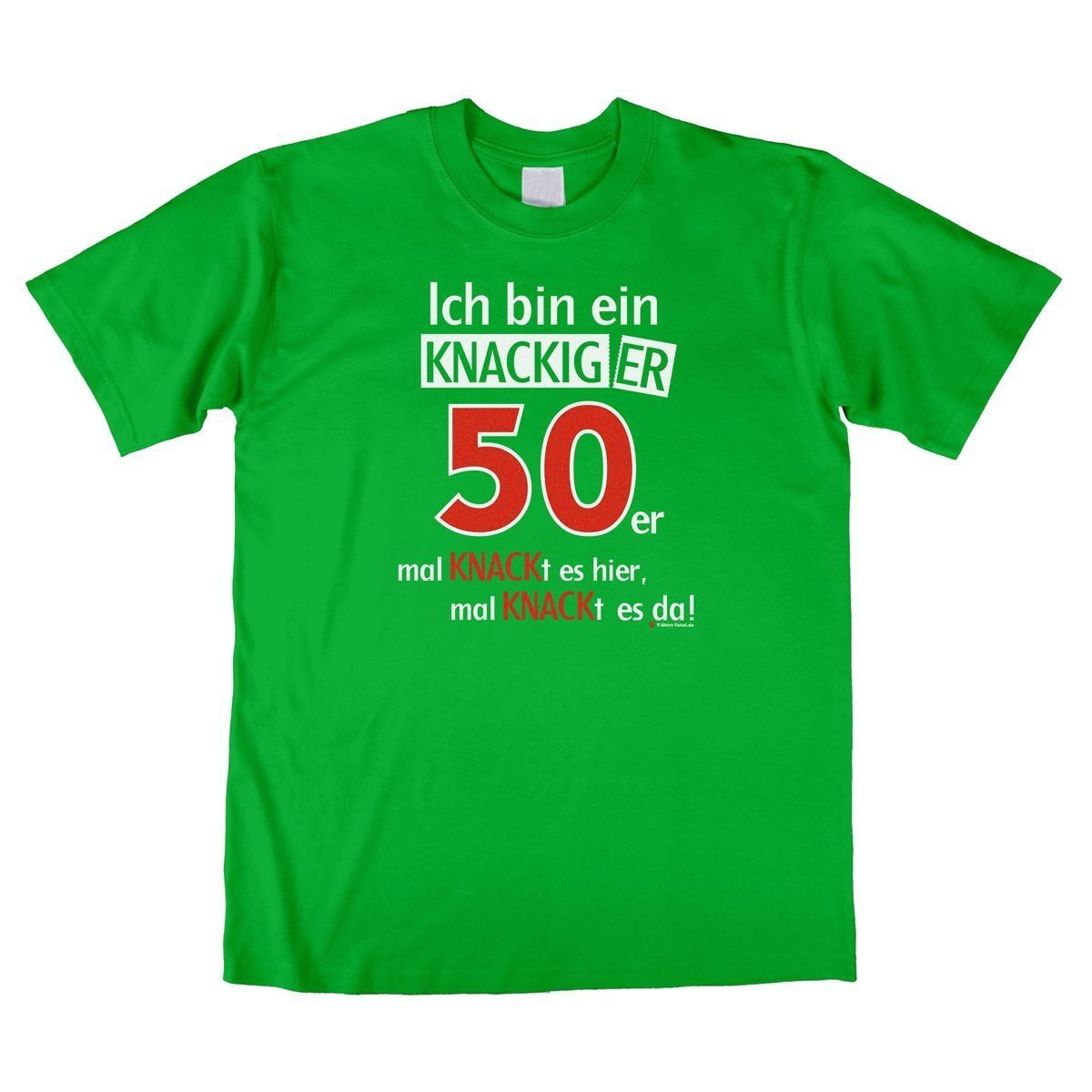 Knackiger 50er Unisex T-Shirt grün Large