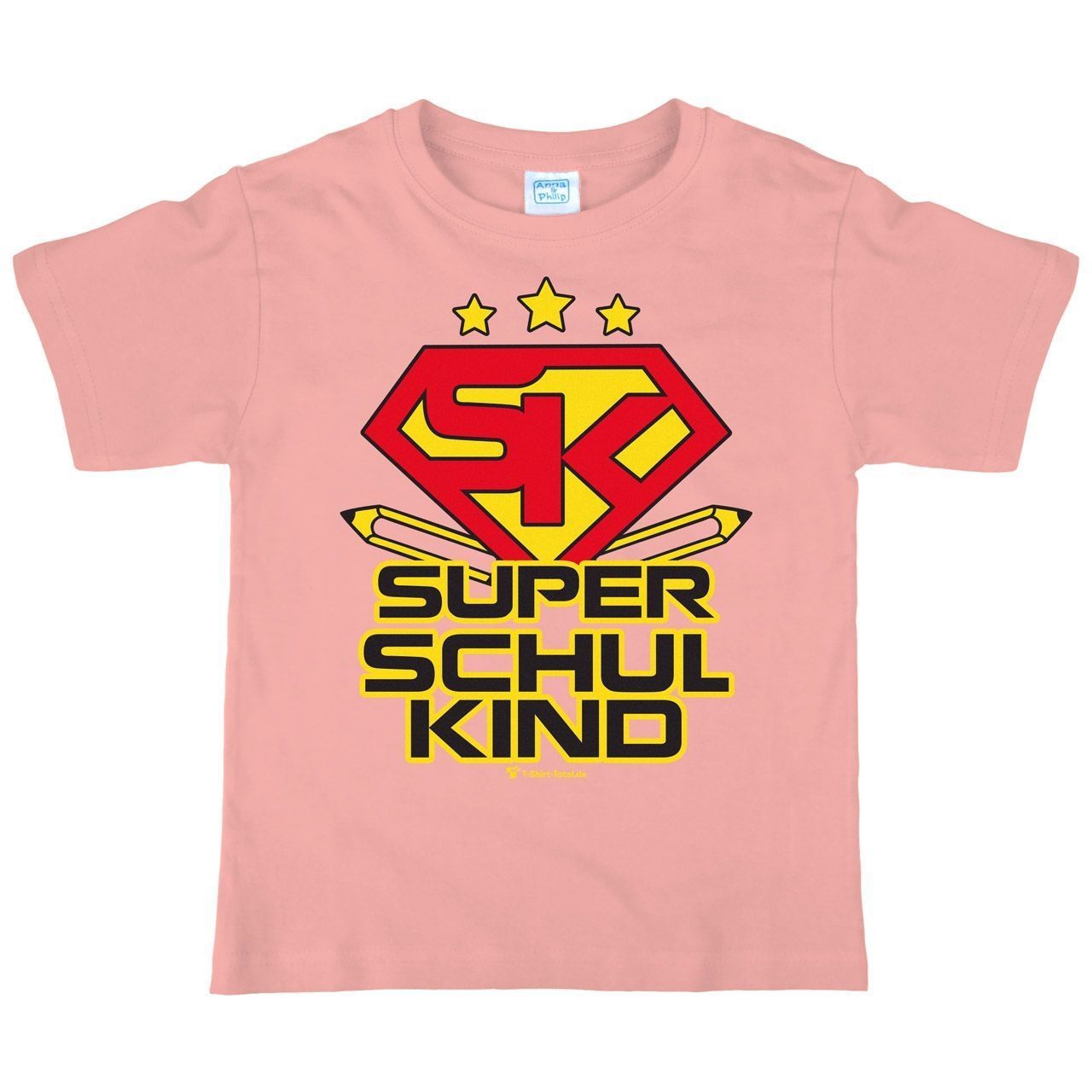 Super Schulkind Kinder T-Shirt rosa 122 / 128