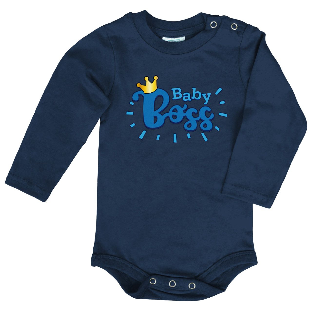 Baby Boss Blau Baby Body Langarm navy 68 / 74