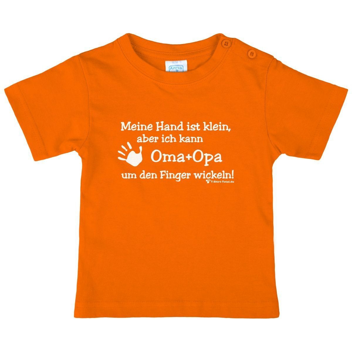 Kleine Hand Oma Opa Kinder T-Shirt orange 56 / 62