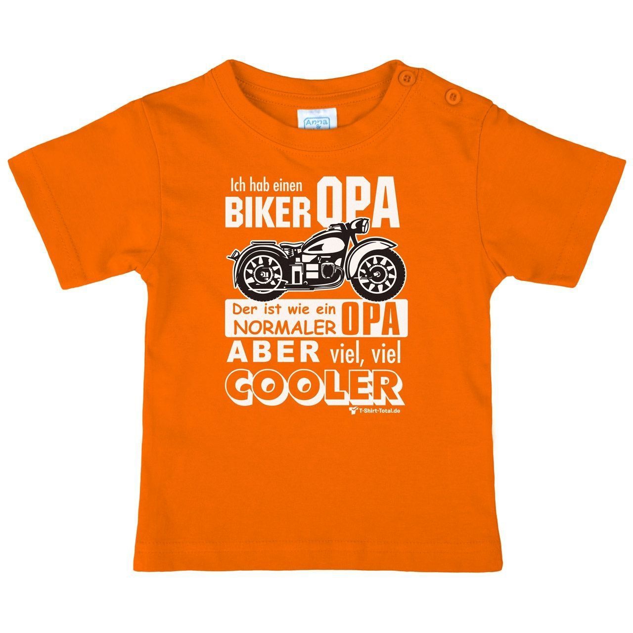 Biker Opa Kinder T-Shirt orange 104