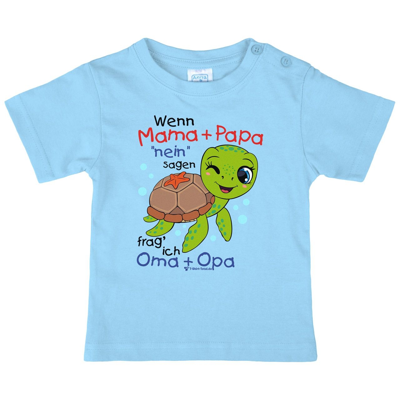 Wenn Mama und Papa nein sagen Schildkröte Kinder T-Shirt hellblau 98