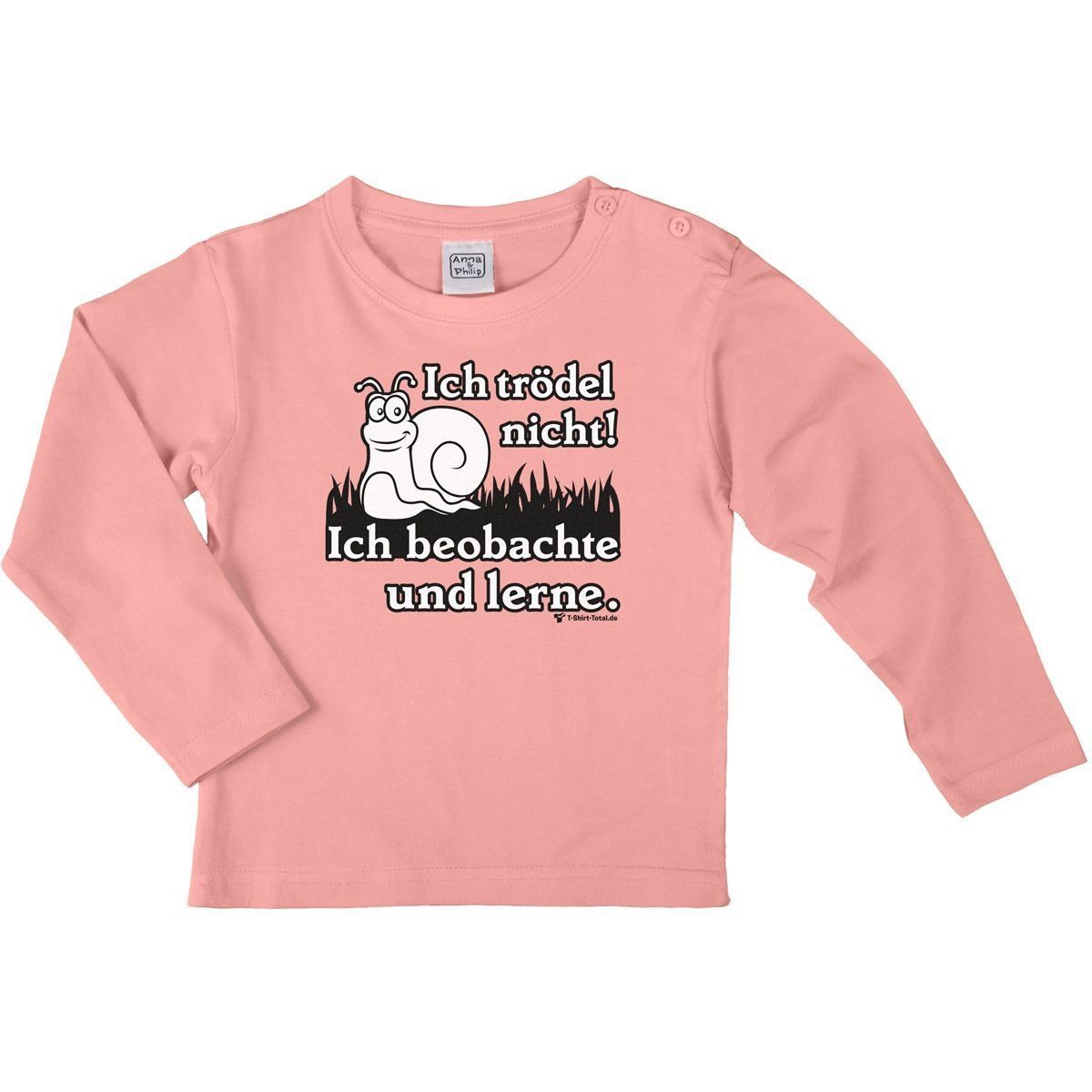 Trödel nicht Kinder Langarm Shirt rosa 104