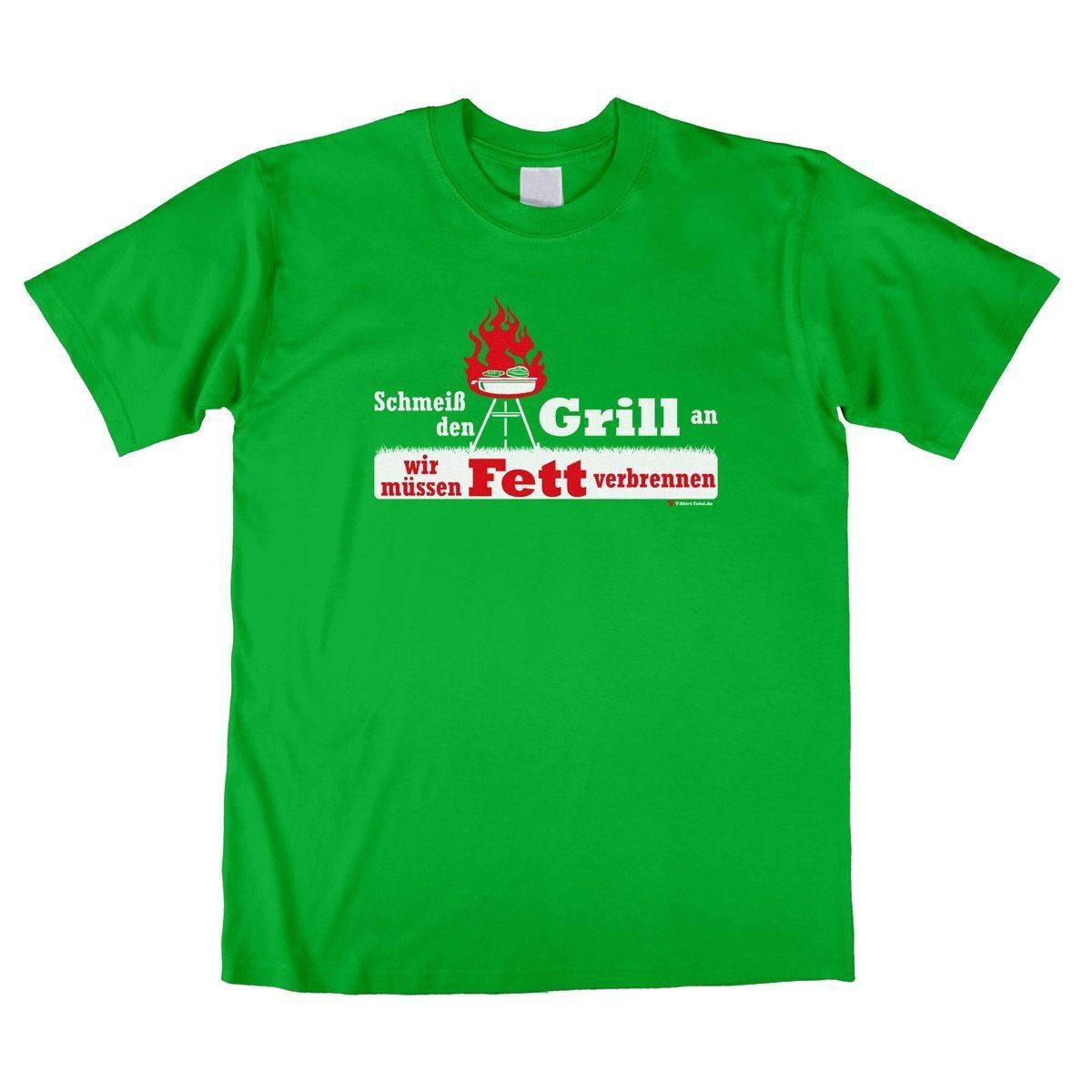 Fett verbrennen Unisex T-Shirt grün Large