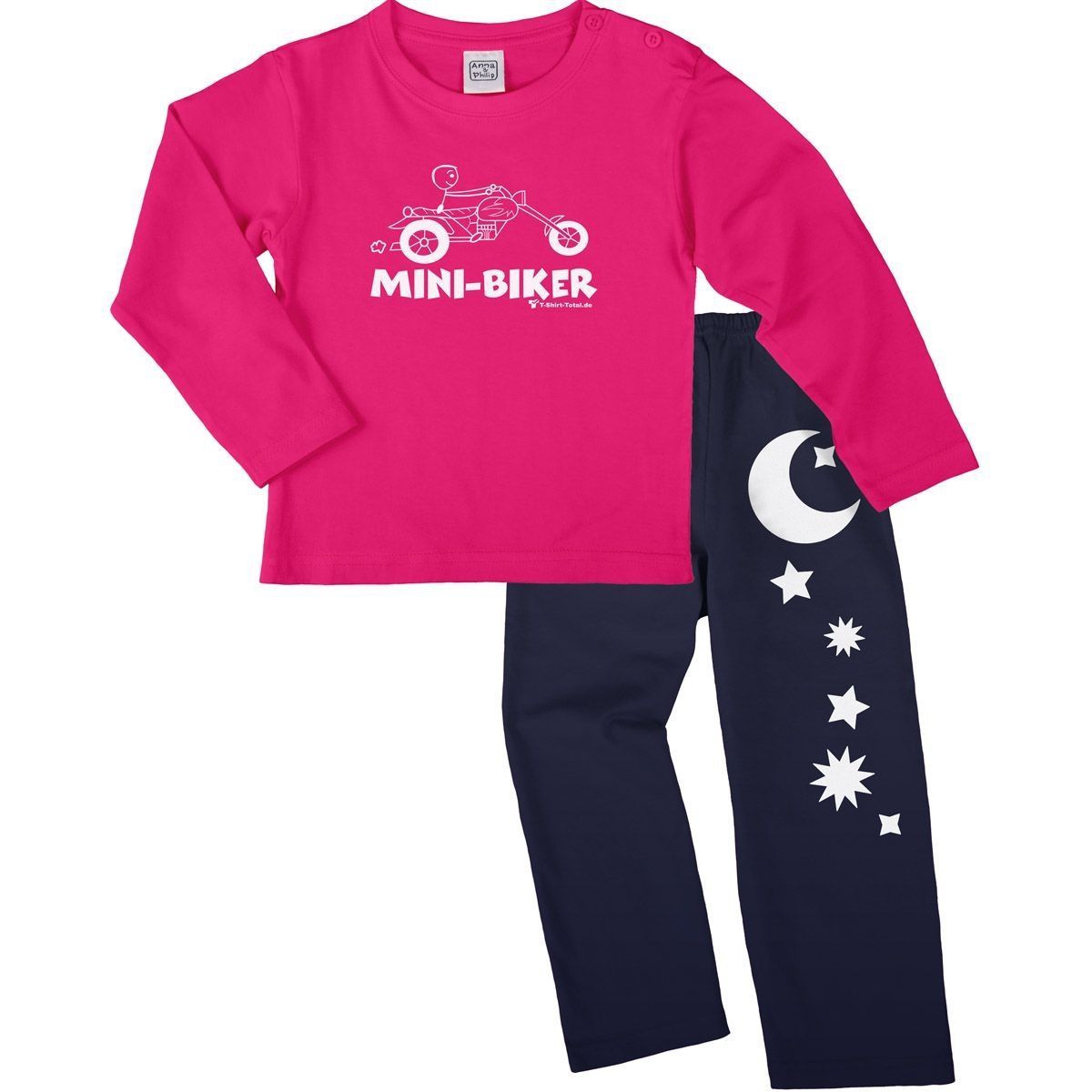 Mini Biker Pyjama Set pink / navy 122 / 128