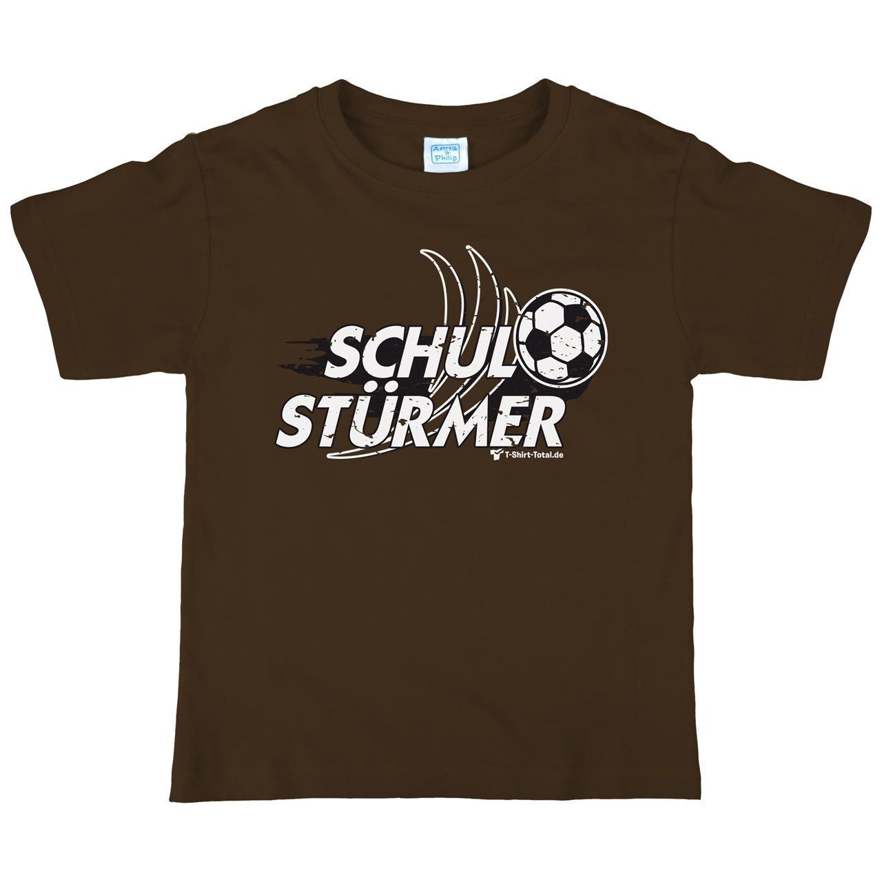 Schulstürmer Kinder T-Shirt braun 110 / 116