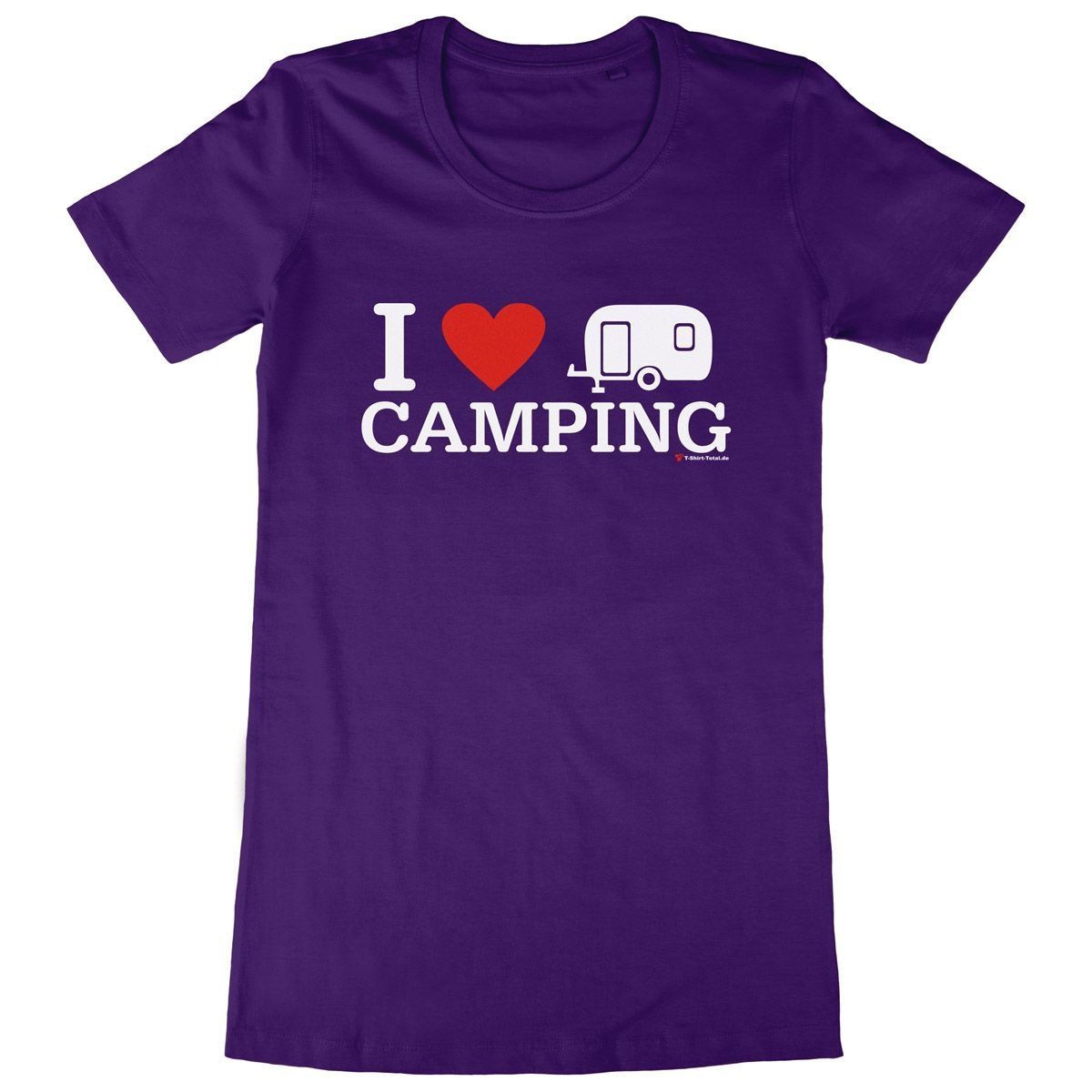 I love Camping Woman Long Shirt lila Extra Large