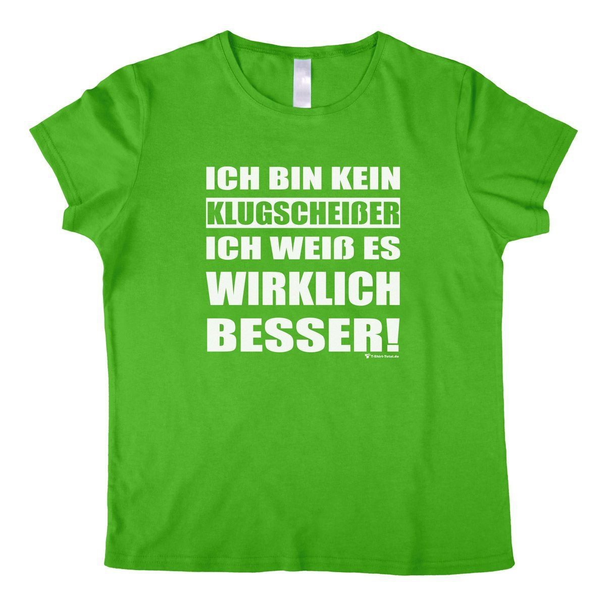 Klugscheißer Woman T-Shirt grün Extra Large