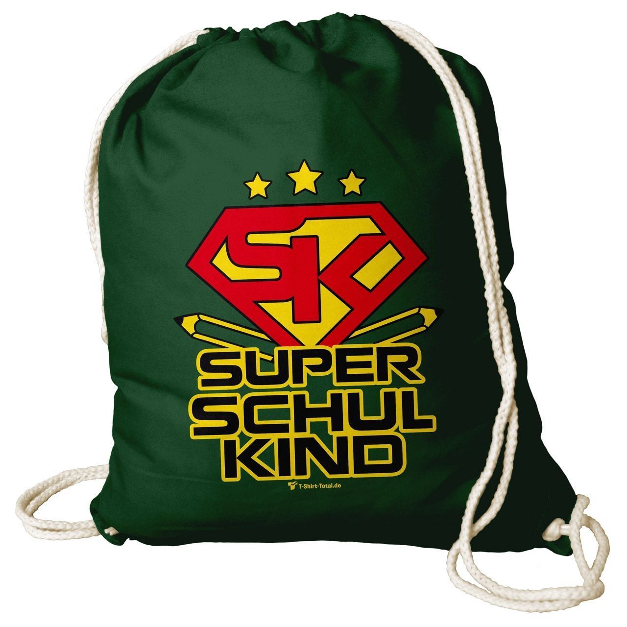 Super Schulkind Rucksack Beutel dunkelgrün