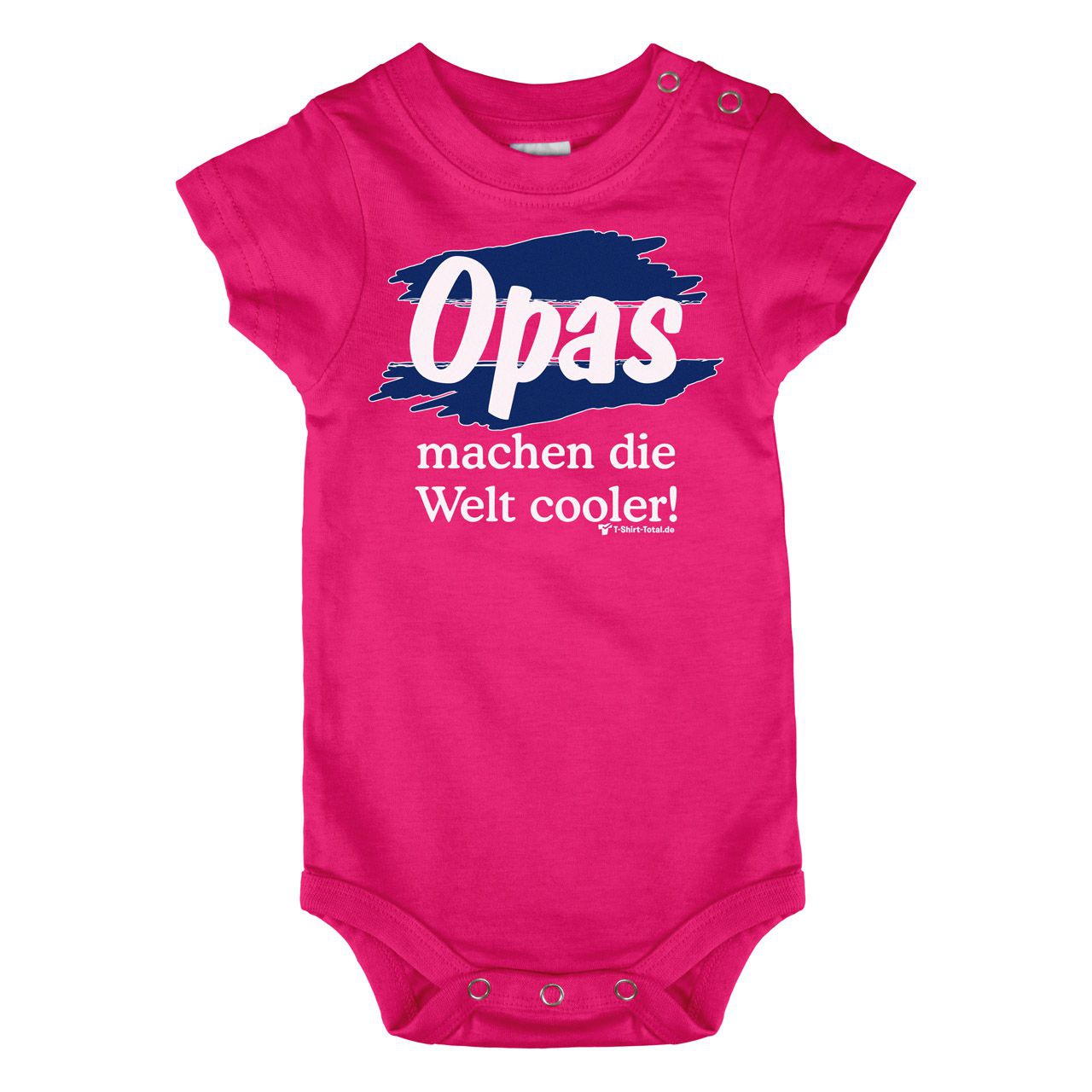Welt cooler Opa Baby Body Kurzarm pink 56 / 62