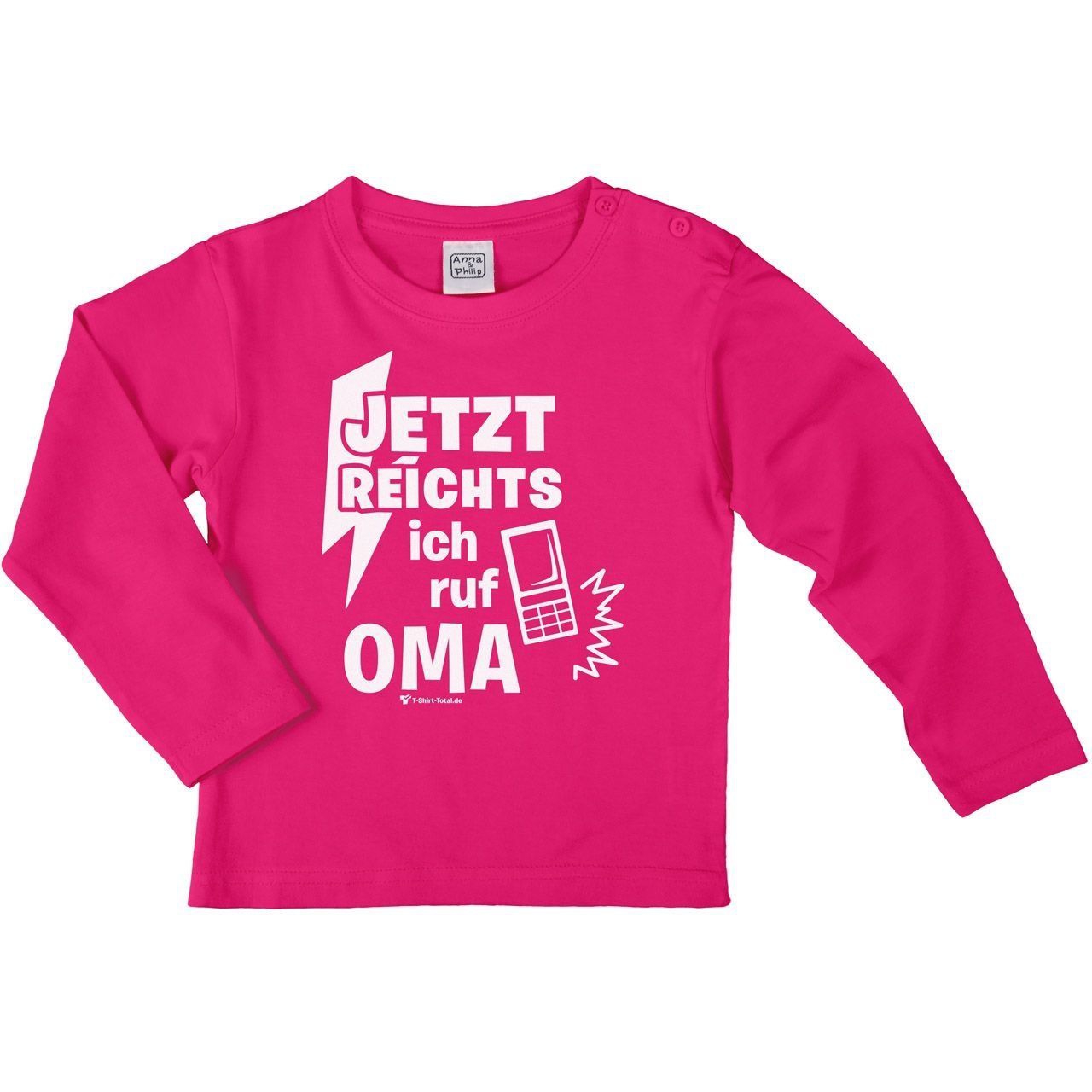 Ruf Oma Kinder Langarm Shirt pink 68 / 74
