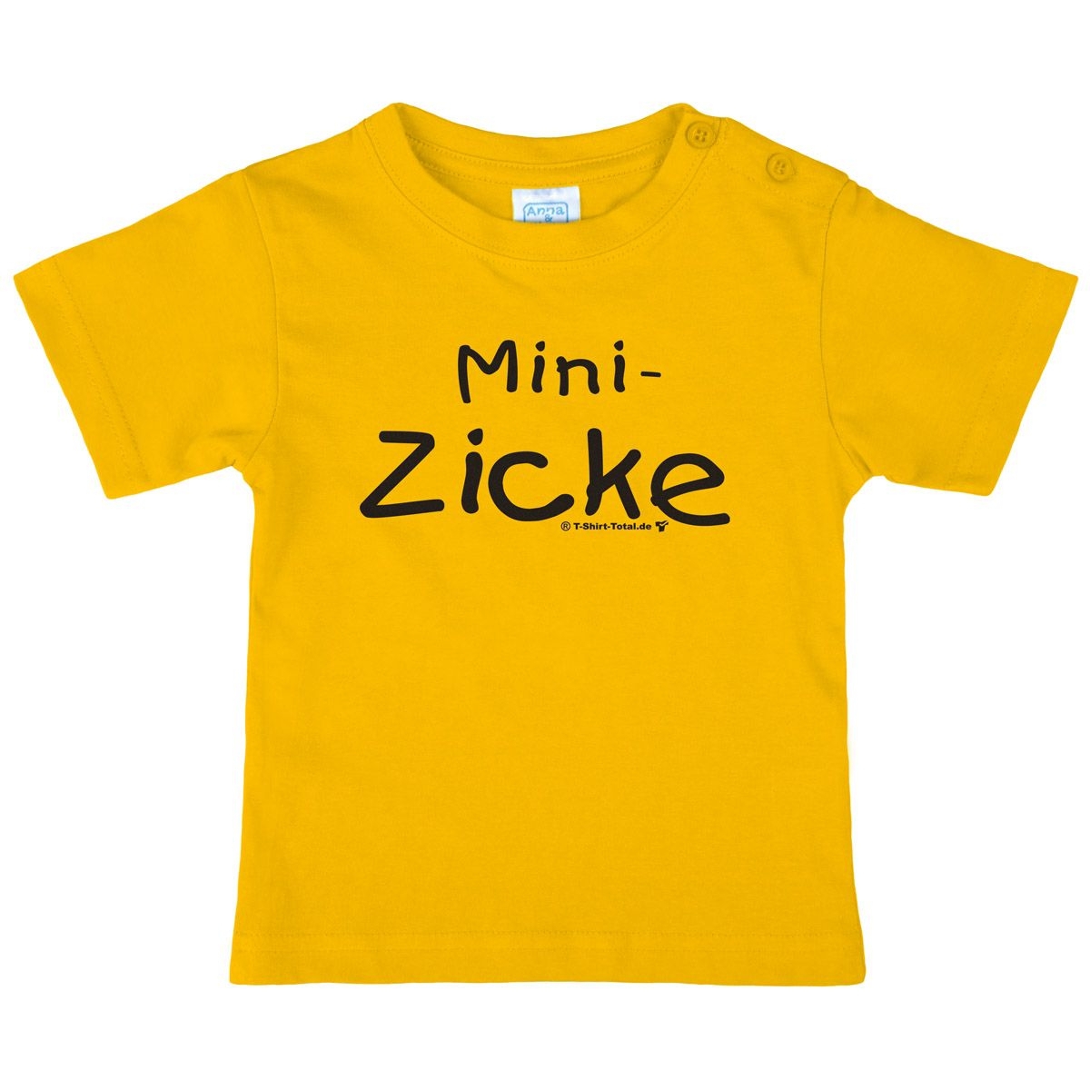 Mini Zicke Kinder T-Shirt gelb 80 / 86