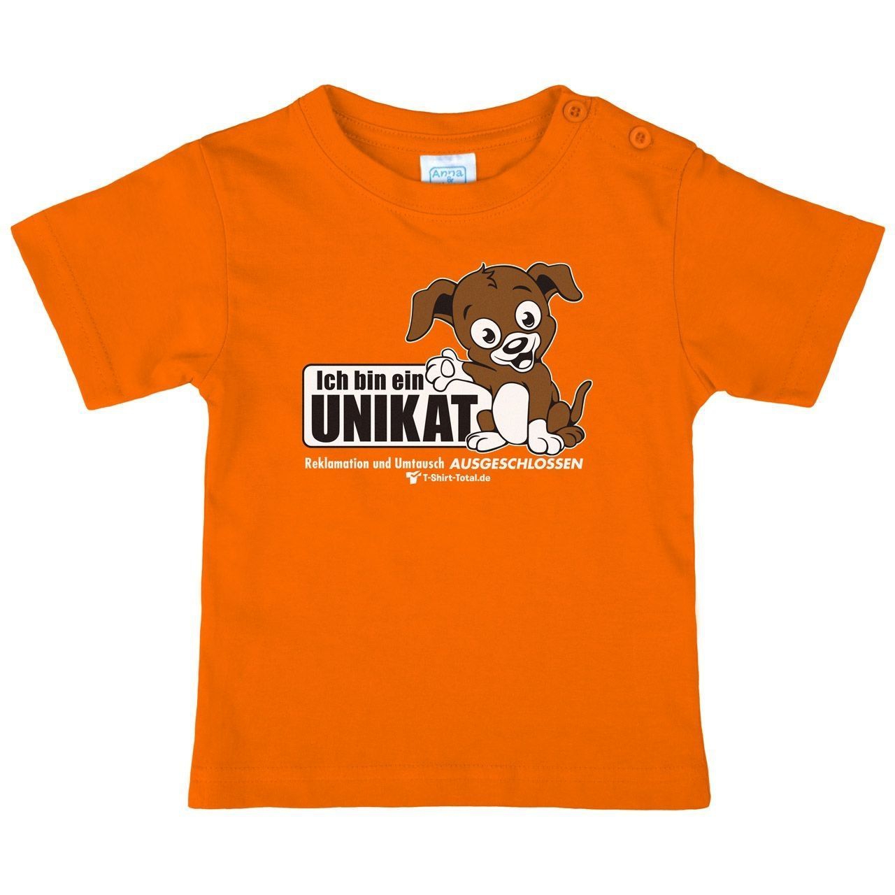 Unikat Kinder T-Shirt orange 98