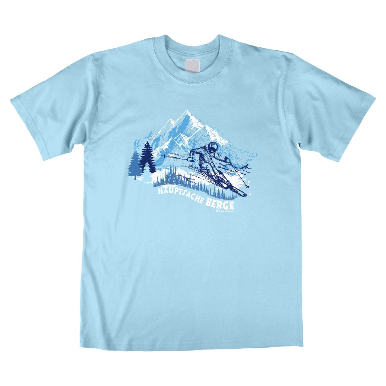Hauptsache Berge Unisex T-Shirt hellblau Medium
