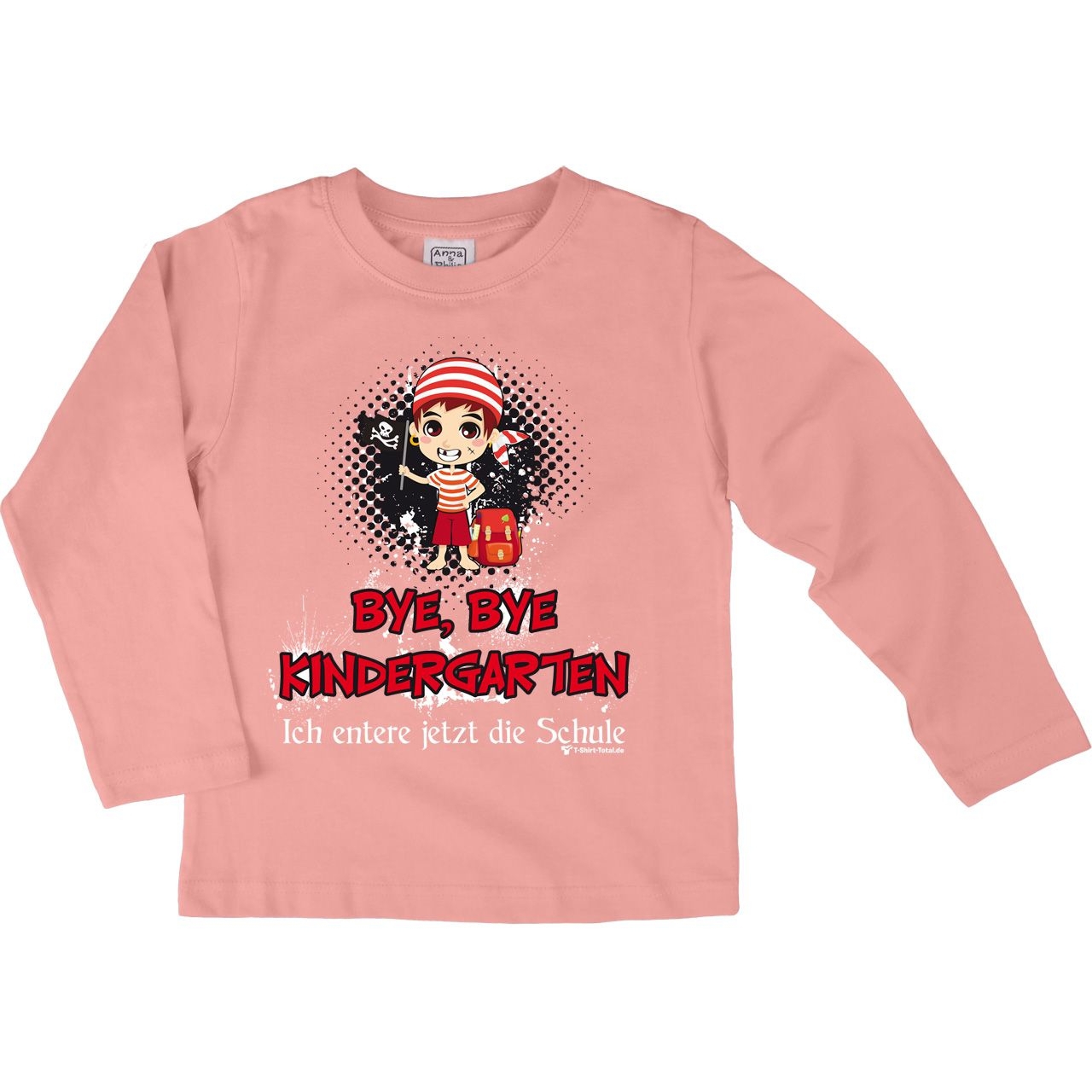 Bye bye Kindergarten Kinder Langarm Shirt rosa 122 / 128