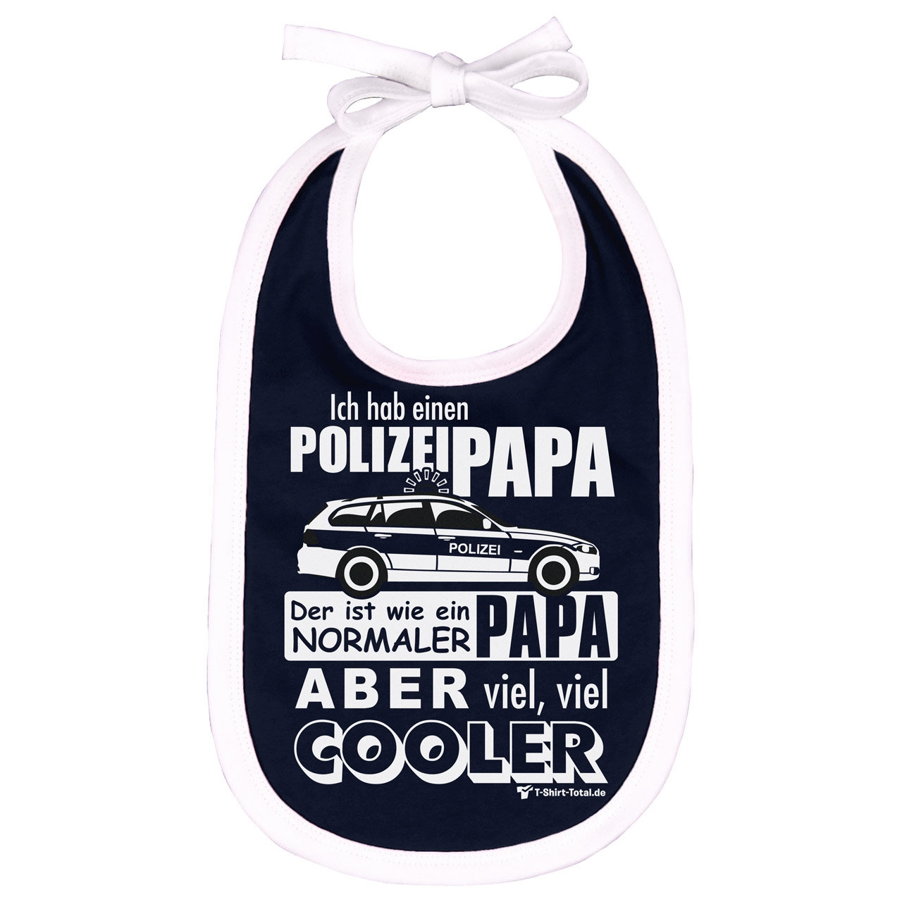 Polizei Papa Lätzchen navy / weiß