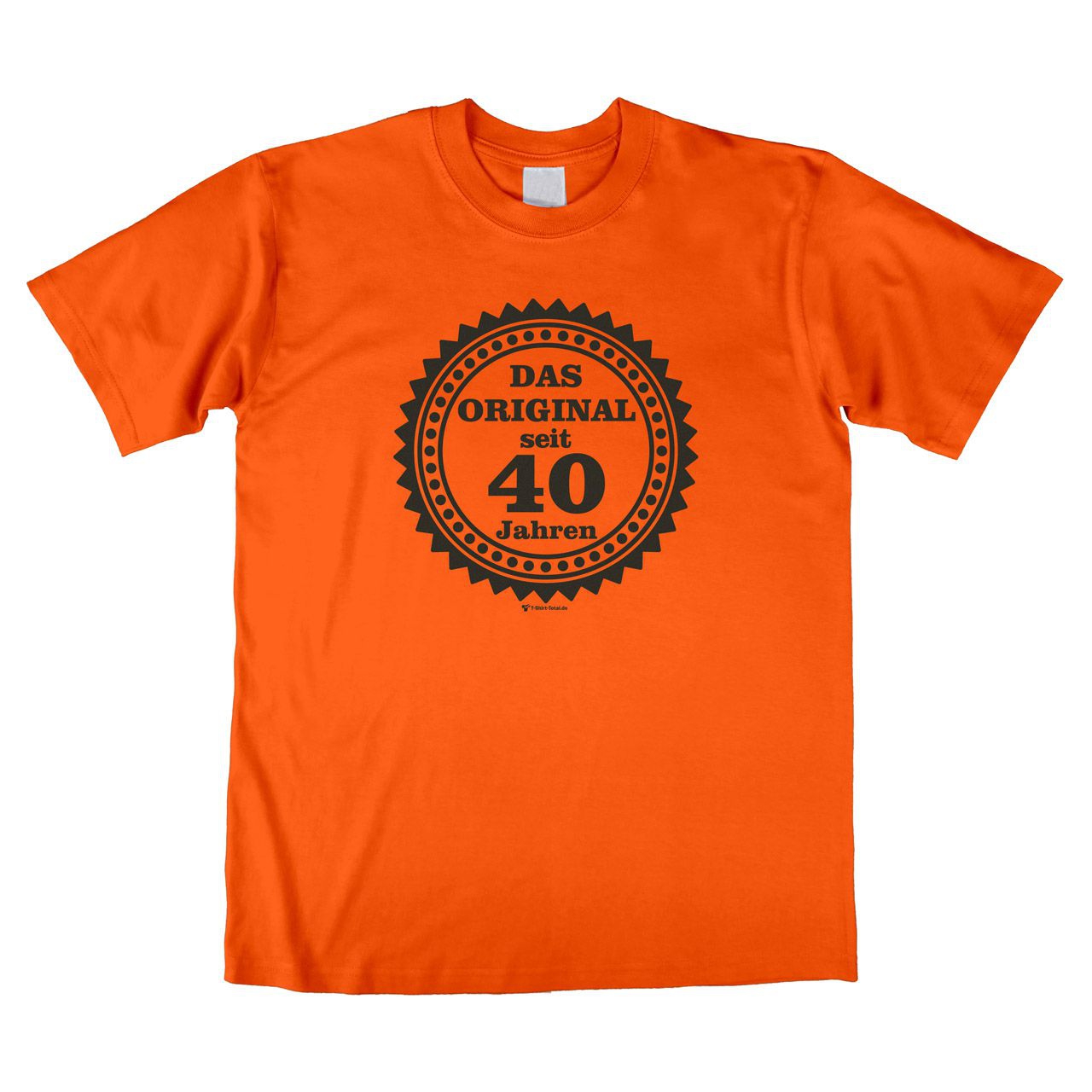 Original seit 40 Unisex T-Shirt orange Large